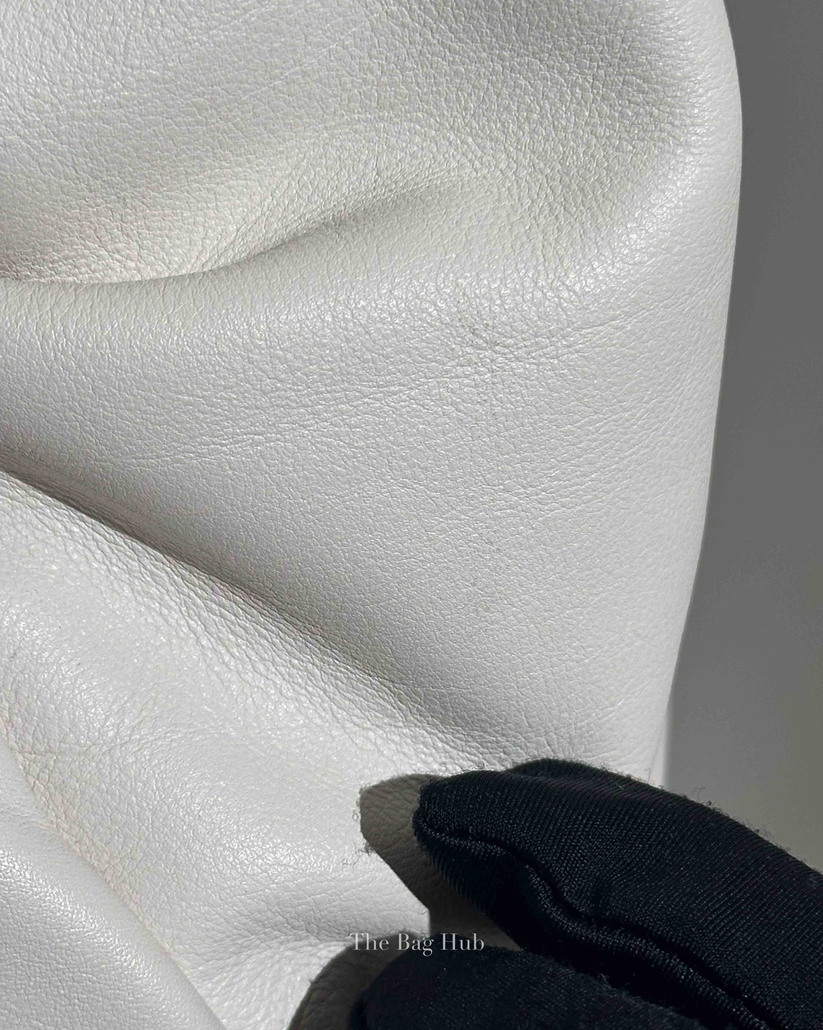 Bottega Veneta White Calfskin Leather The Pouch Shoulder Bag