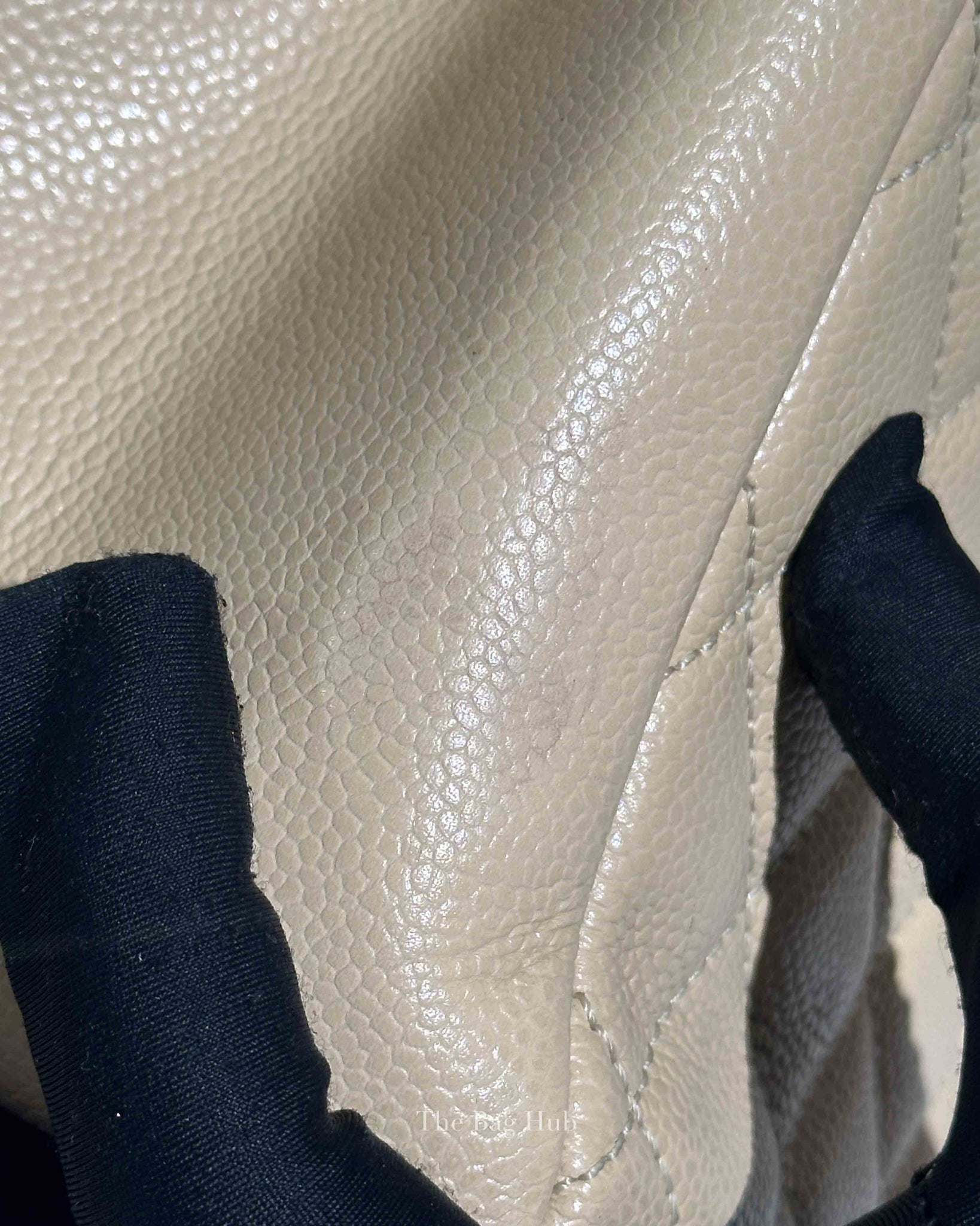 Chanel Beige Caviar Quilted Grand Shopping Tote Bag GHW