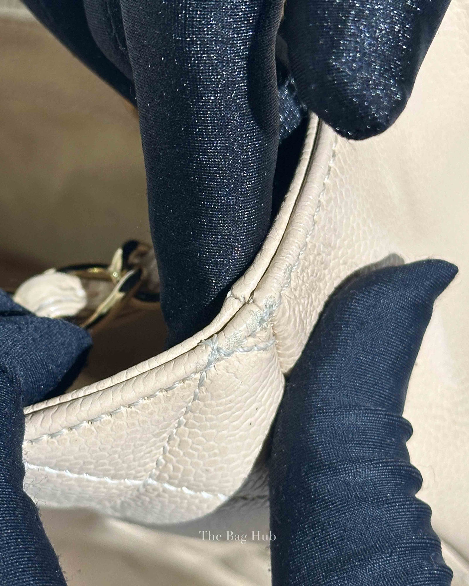 Chanel Beige Caviar Quilted Grand Shopping Tote Bag GHW