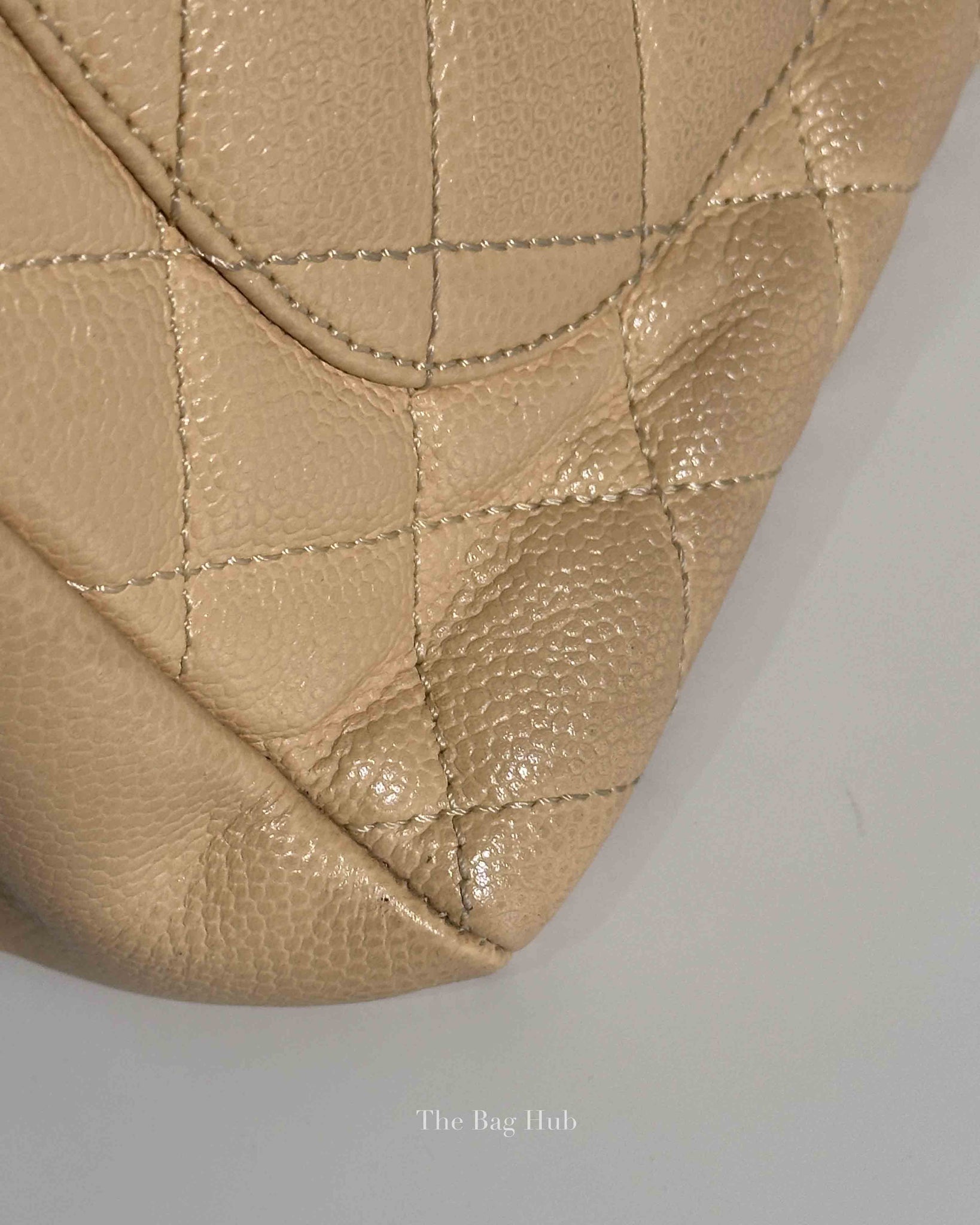 Chanel Beige Caviar Quilted Grand Shopping Tote Bag GHW