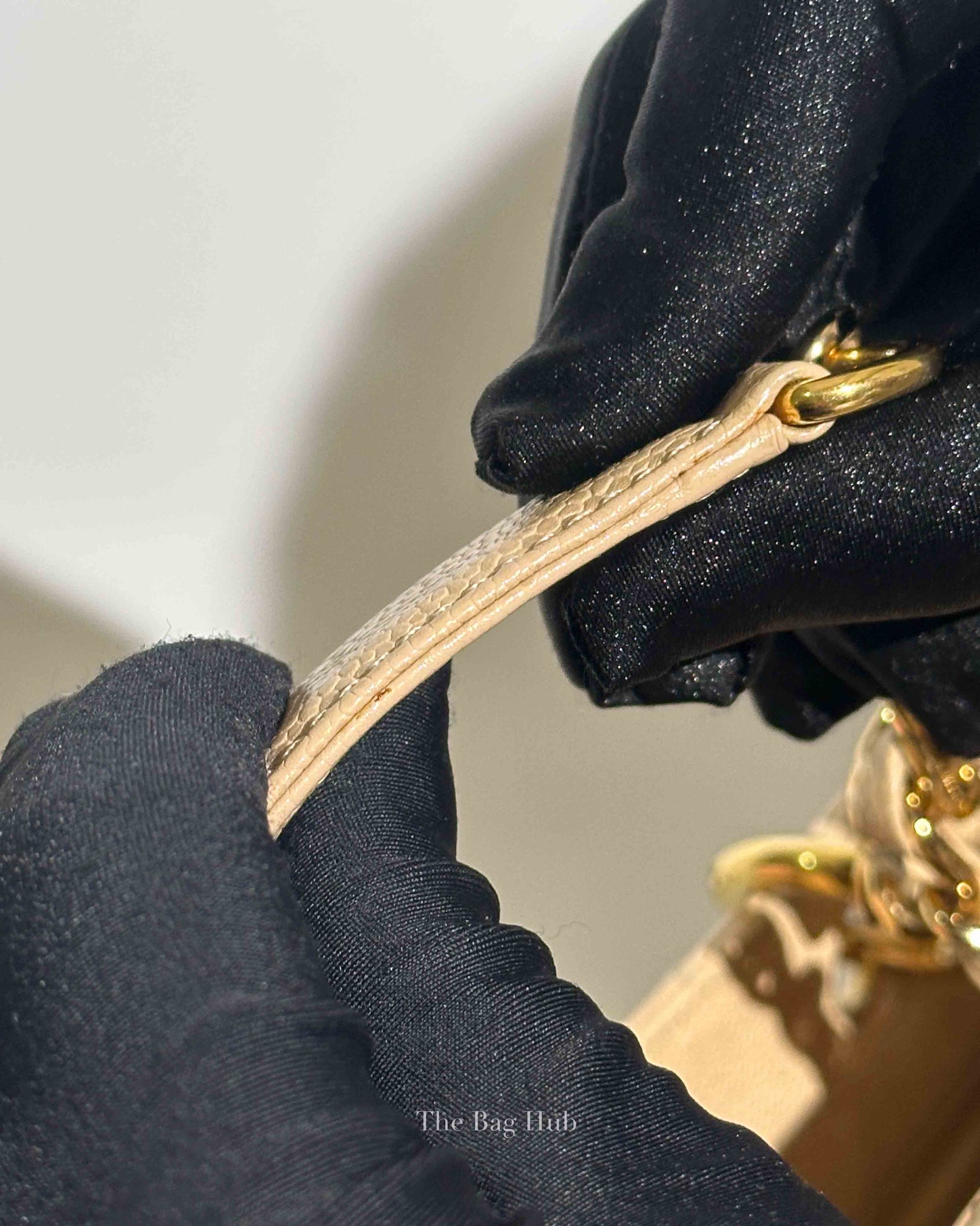 Chanel Beige Caviar Quilted Grand Shopping Tote Bag GHW