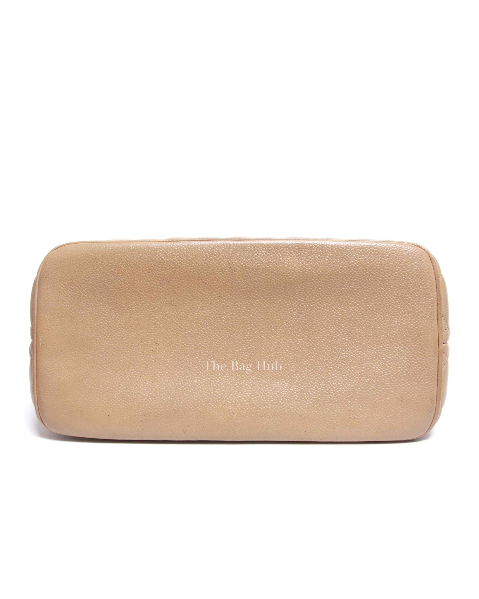 Chanel Beige Caviar Quilted Medallion Tote Bag GHW