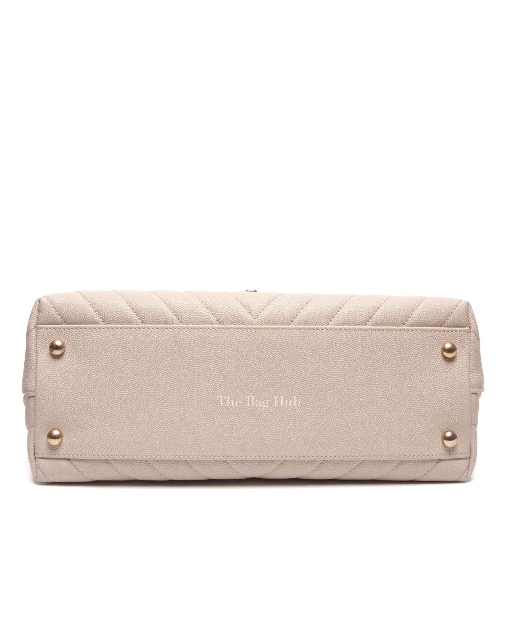 Chanel Cream Caviar Coco Handle Medium Bag GHW