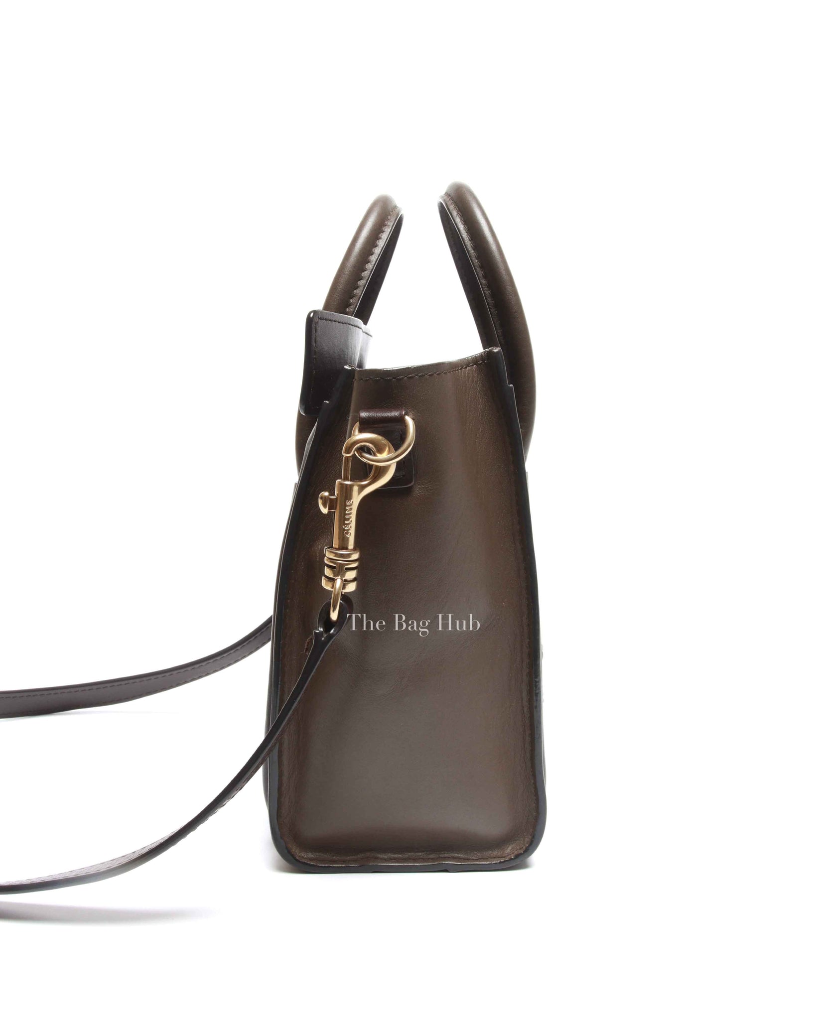 Celine Tricolor Leather Nano Luggage Tote Bag