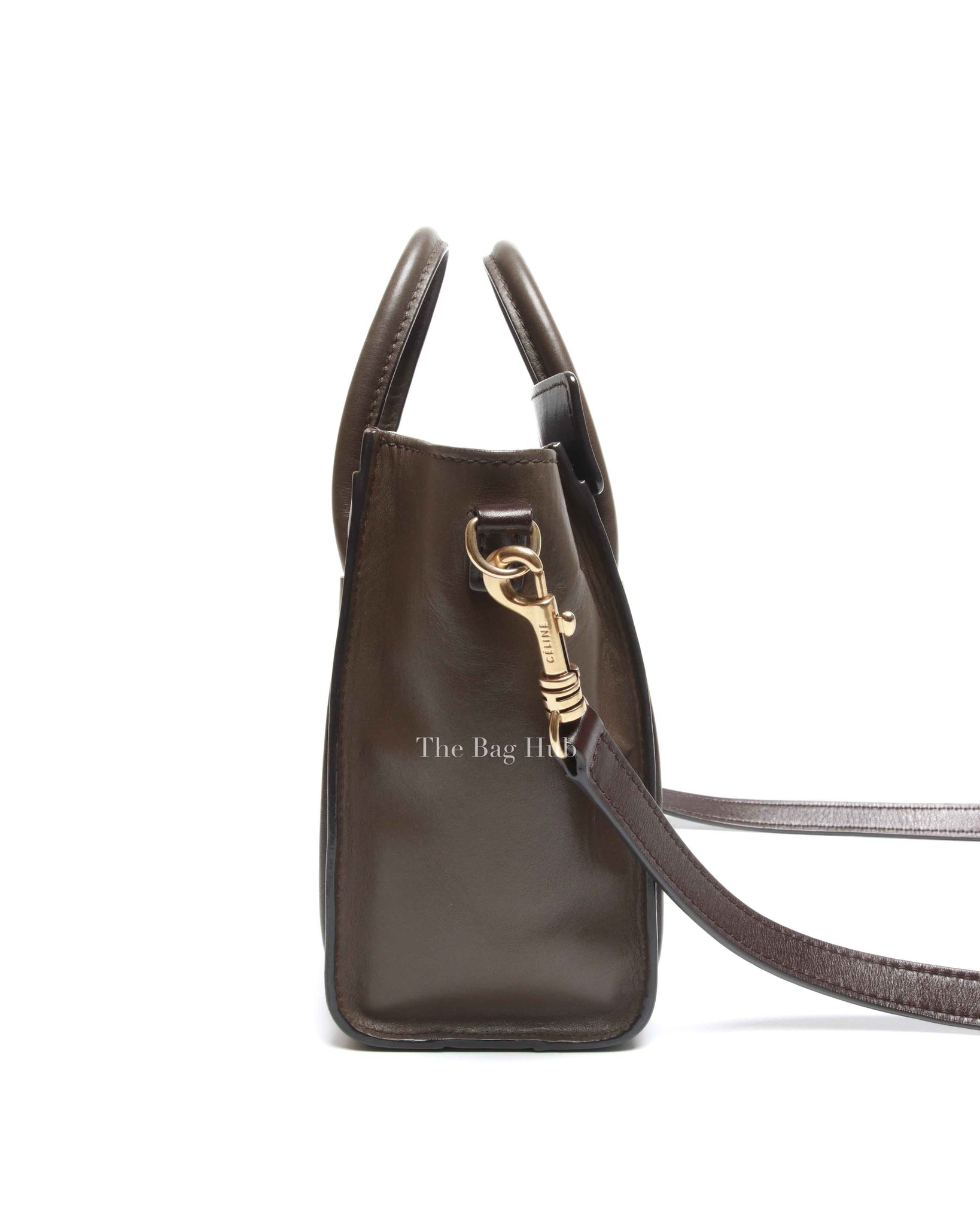 Celine Tricolor Leather Nano Luggage Tote Bag