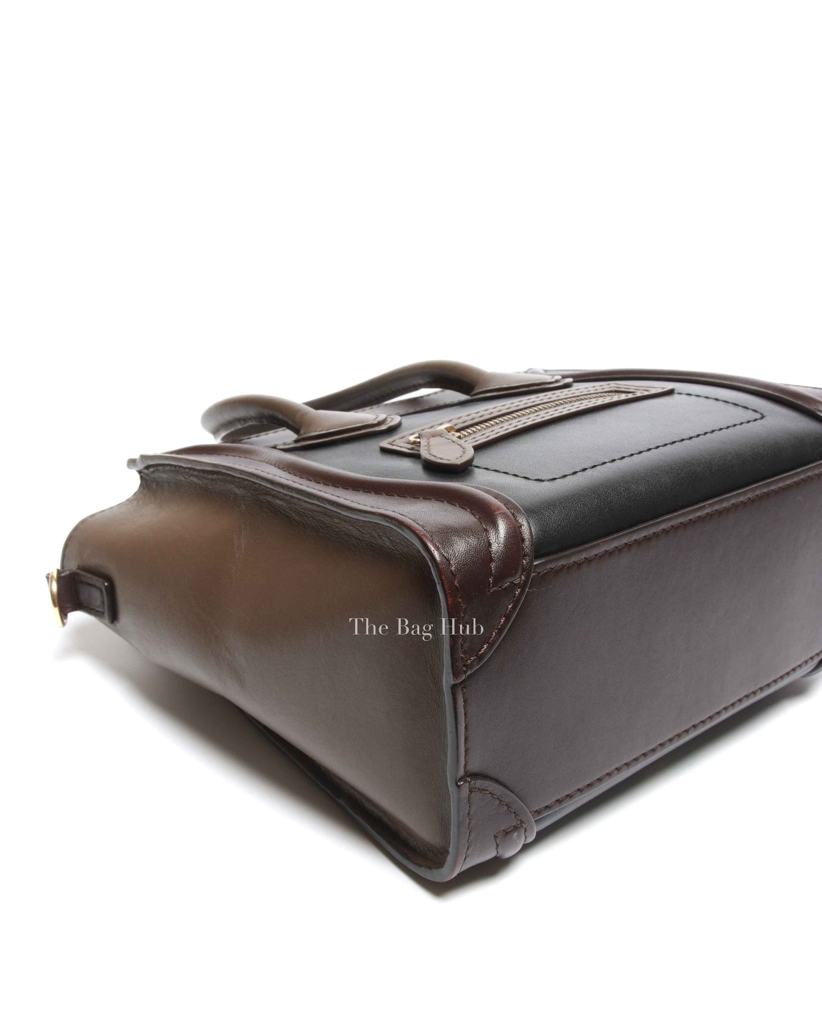 Celine Tricolor Leather Nano Luggage Tote Bag