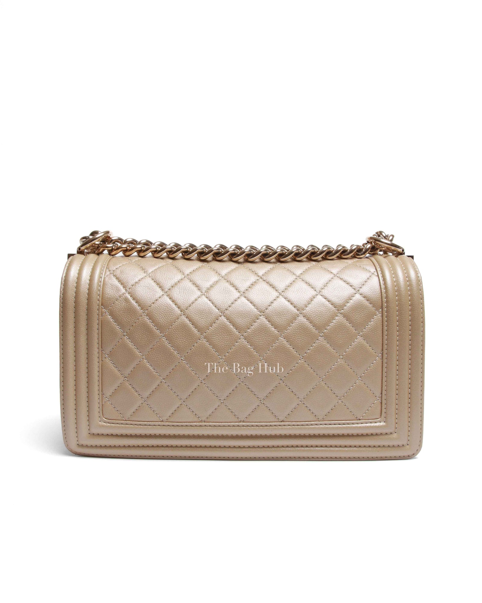 Chanel Golden Caviar Quilted Medium Le Boy Bag GHW