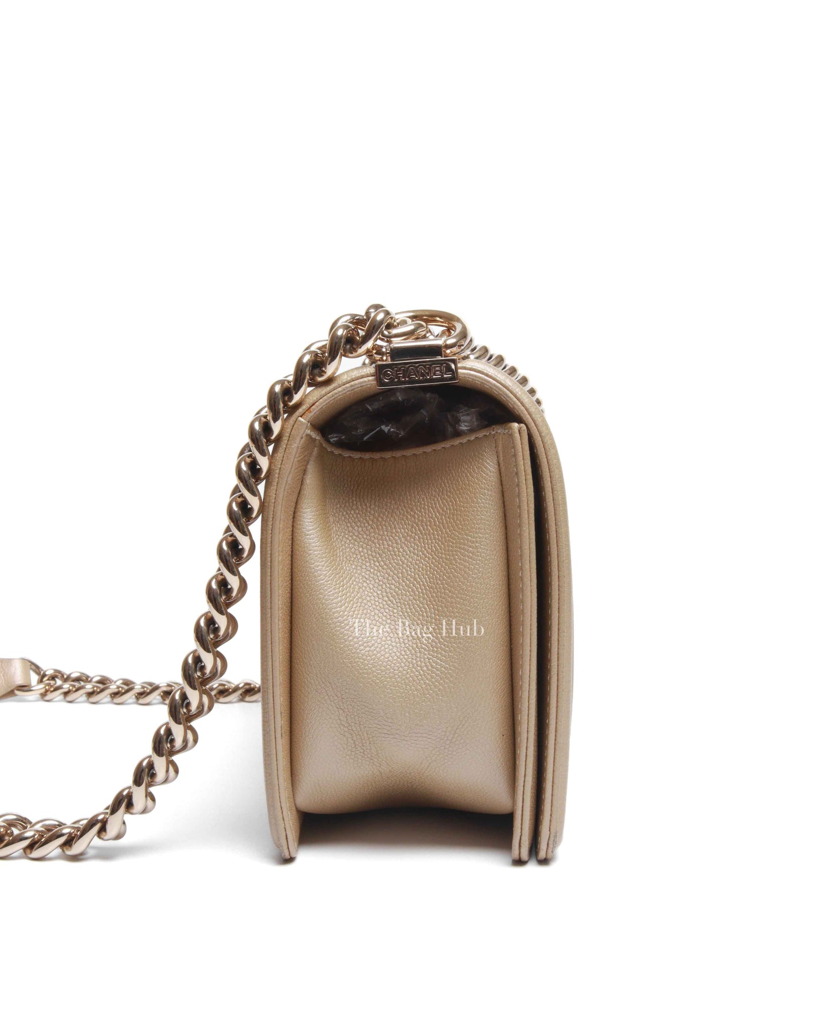 Chanel Golden Caviar Quilted Medium Le Boy Bag GHW