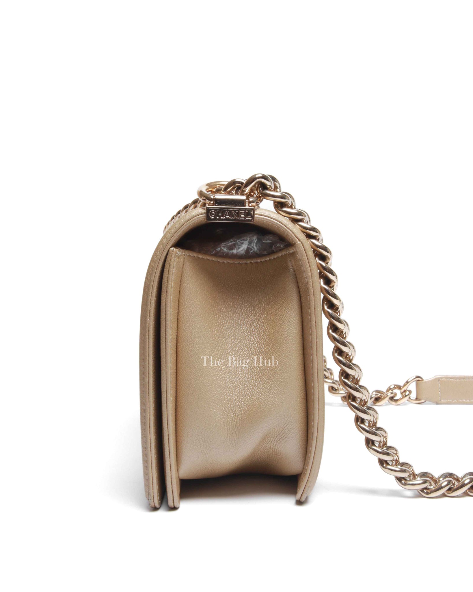 Chanel Golden Caviar Quilted Medium Le Boy Bag GHW