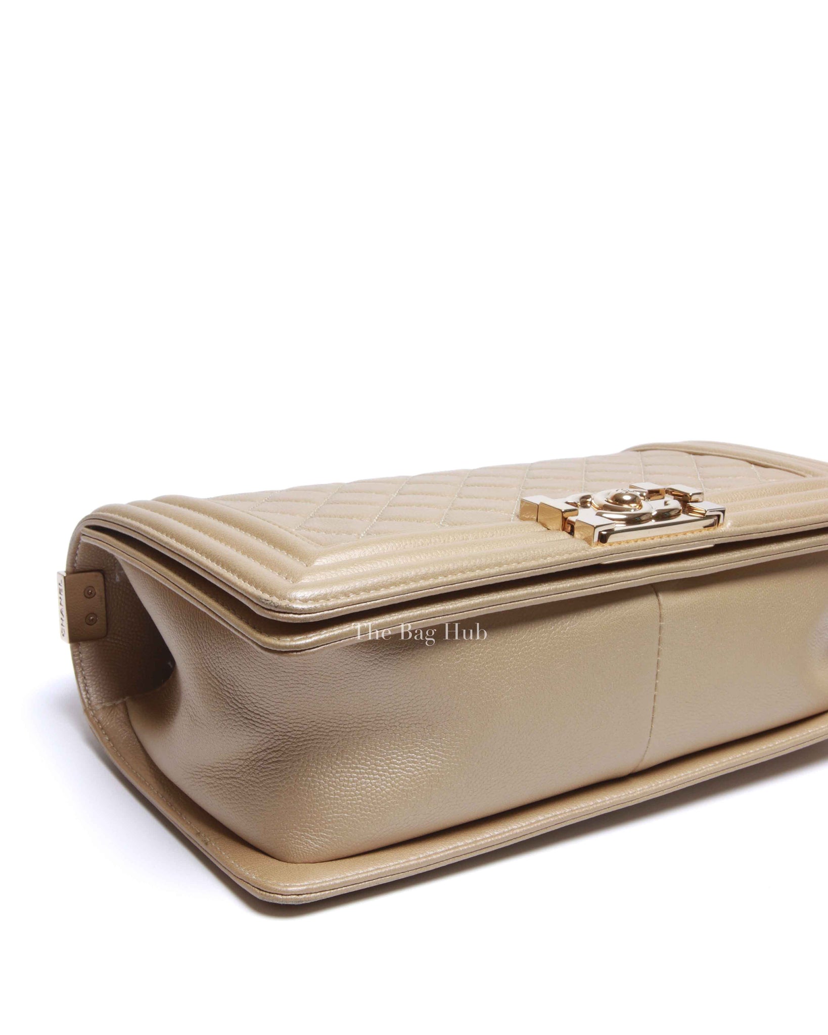 Chanel Golden Caviar Quilted Medium Le Boy Bag GHW