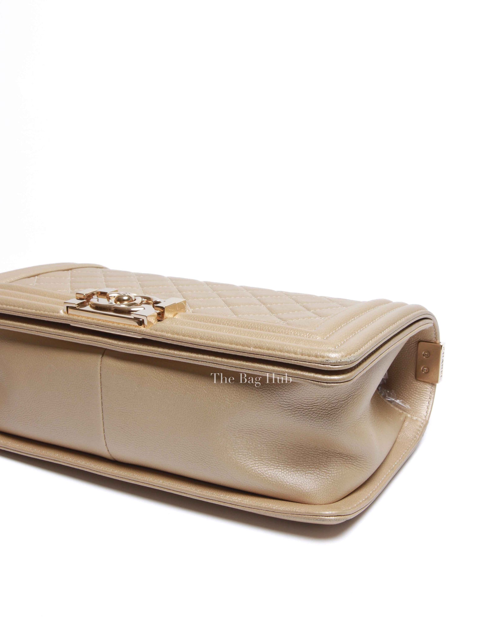 Chanel Golden Caviar Quilted Medium Le Boy Bag GHW