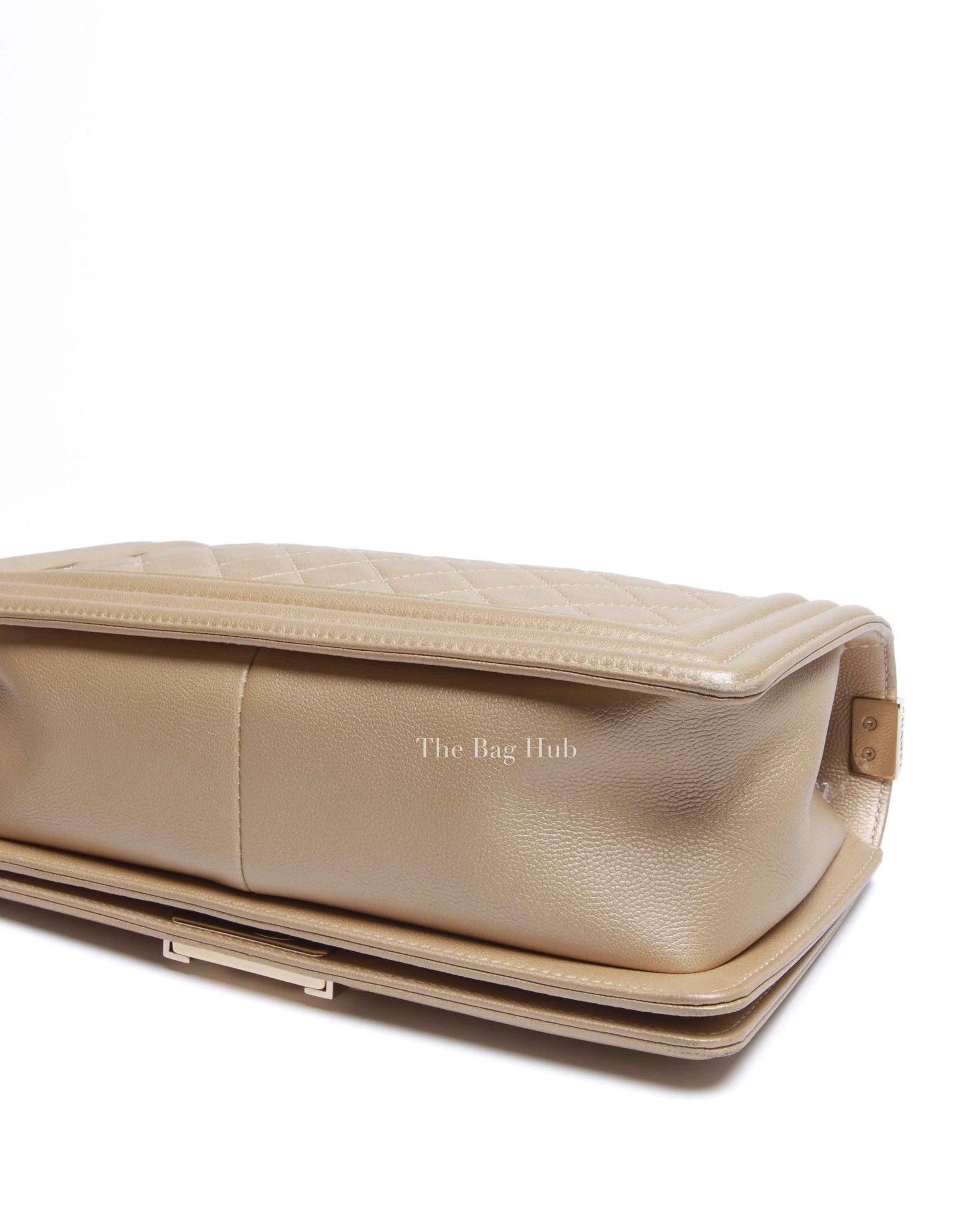 Chanel Golden Caviar Quilted Medium Le Boy Bag GHW