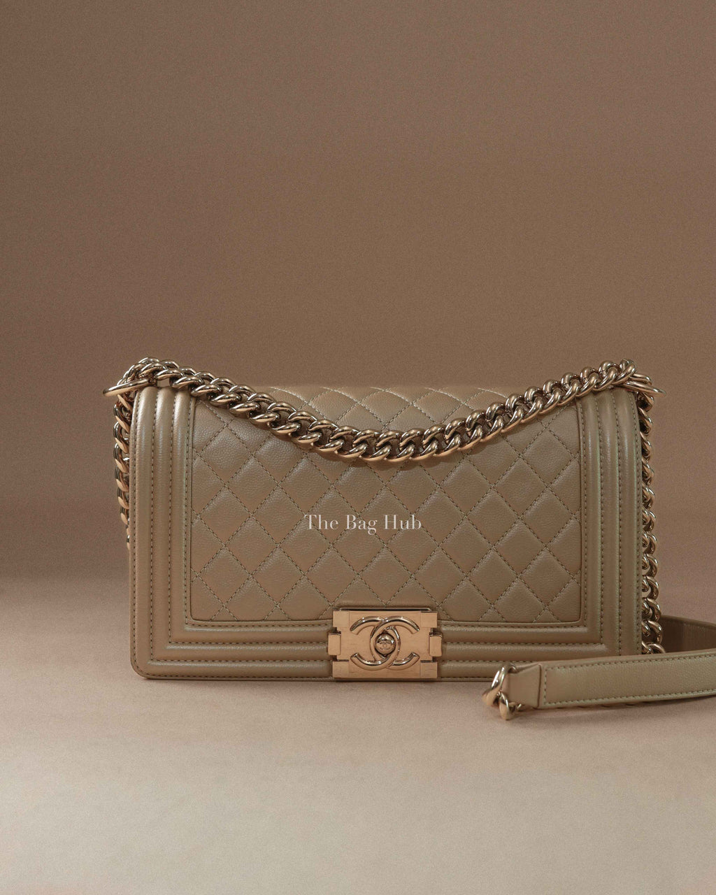 Chanel Golden Caviar Quilted Medium Le Boy Bag GHW