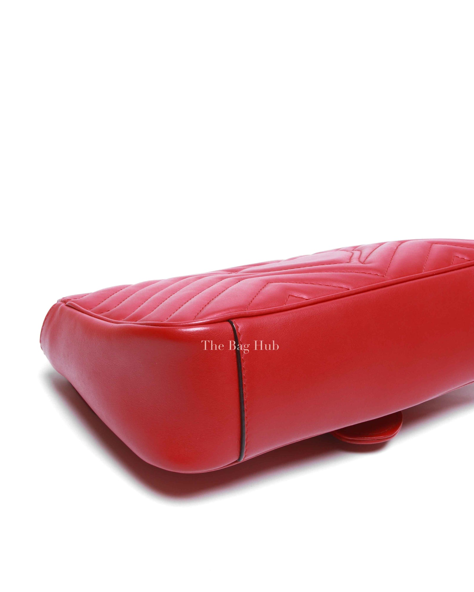 Gucci Red GG Marmont Leather Medium Shoulder Bag