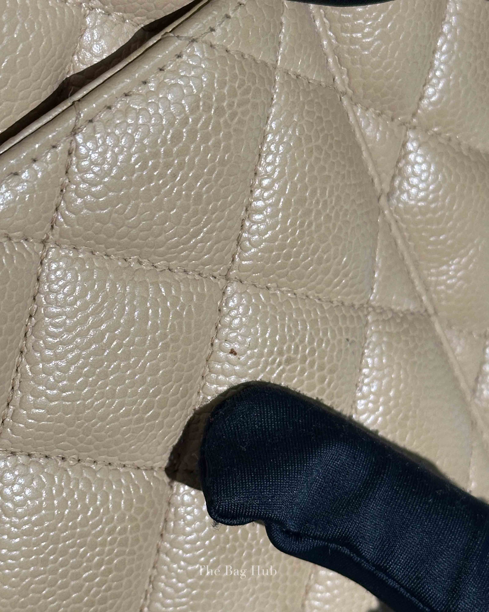 Chanel Beige Caviar Quilted Medallion Tote Bag GHW