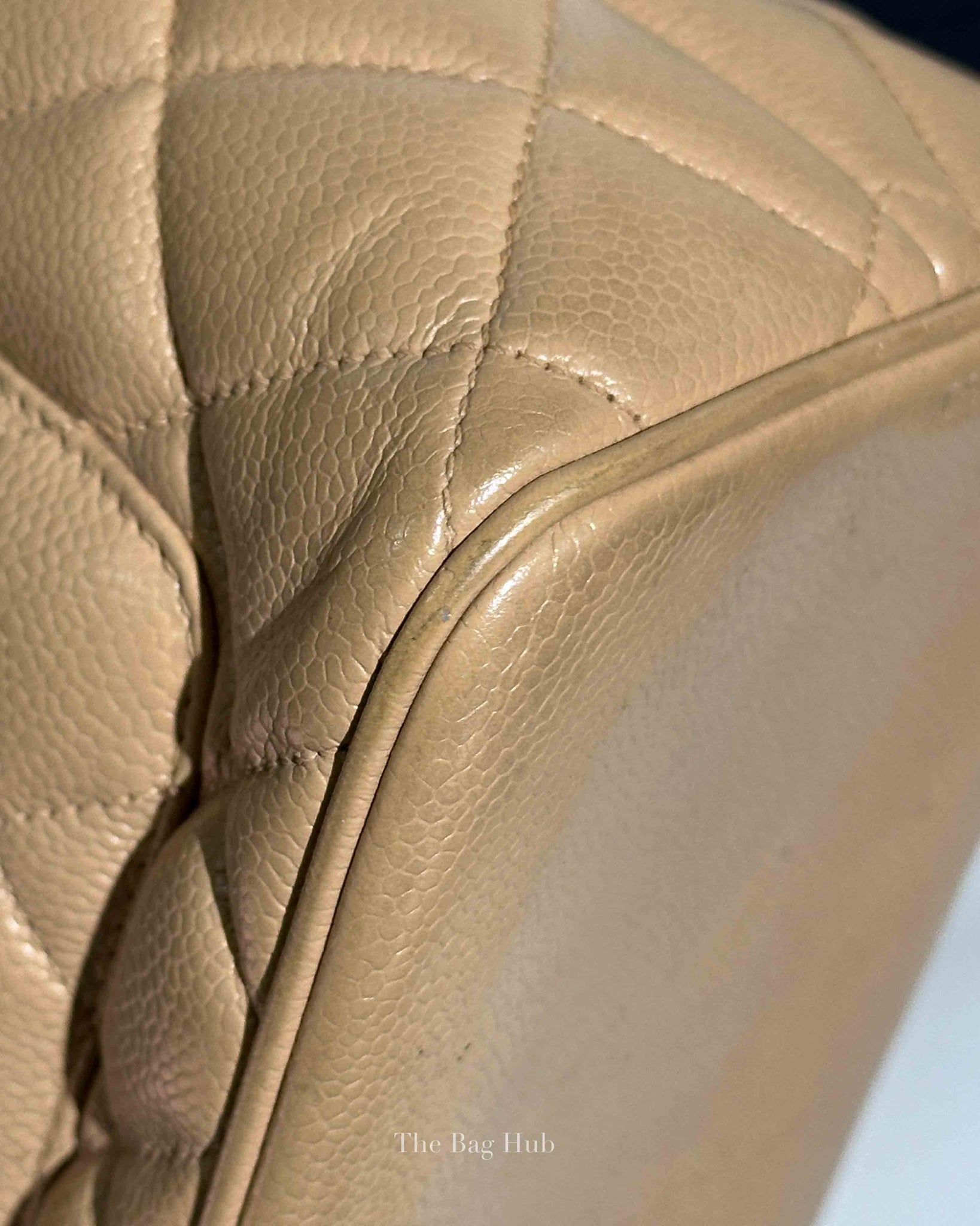 Chanel Beige Caviar Quilted Medallion Tote Bag GHW