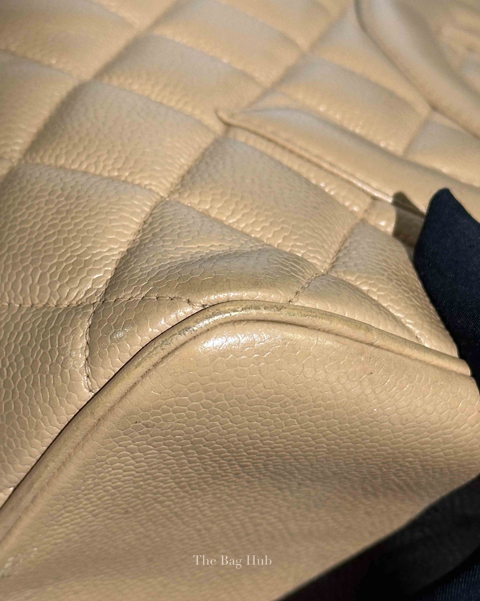 Chanel Beige Caviar Quilted Medallion Tote Bag GHW