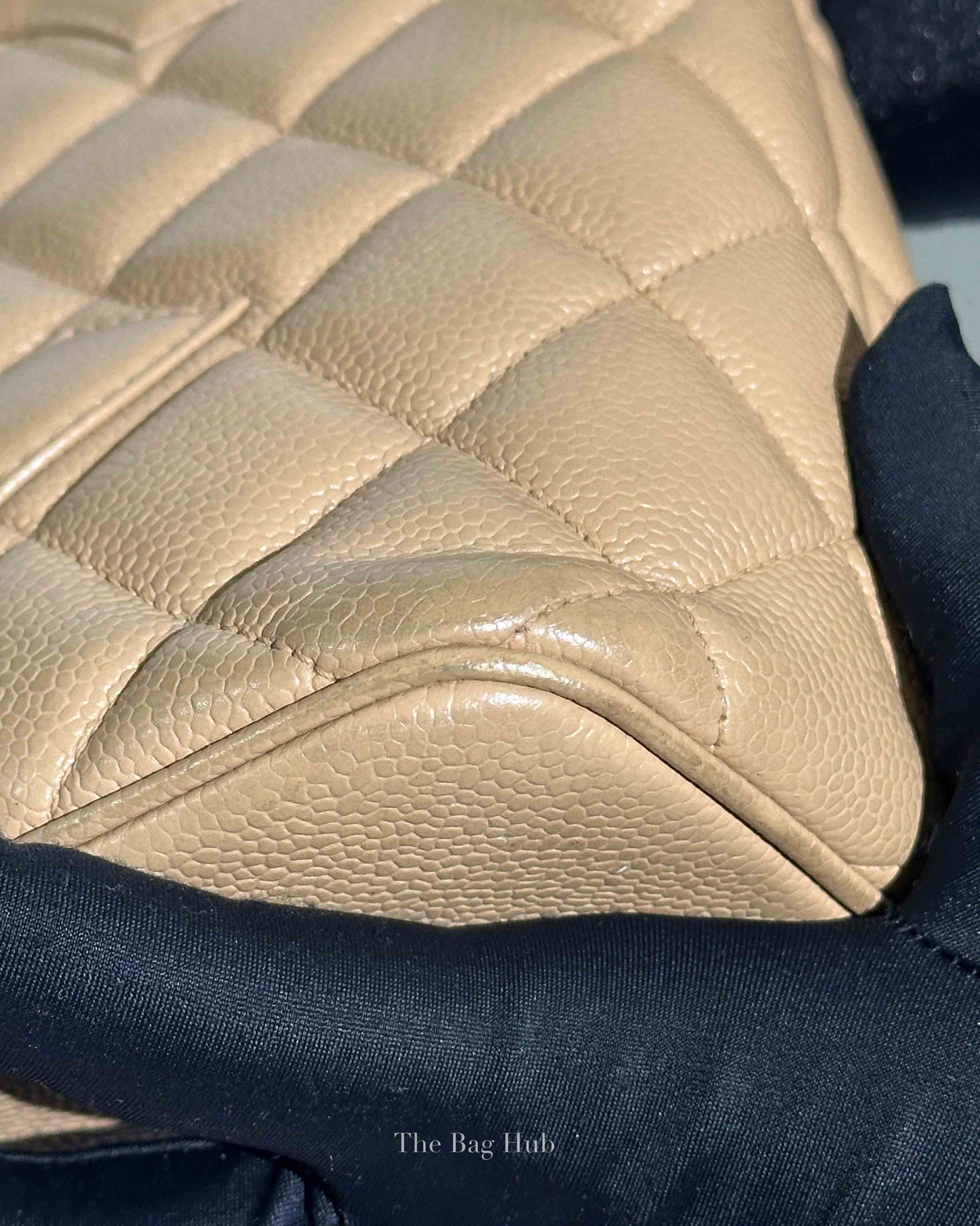 Chanel Beige Caviar Quilted Medallion Tote Bag GHW
