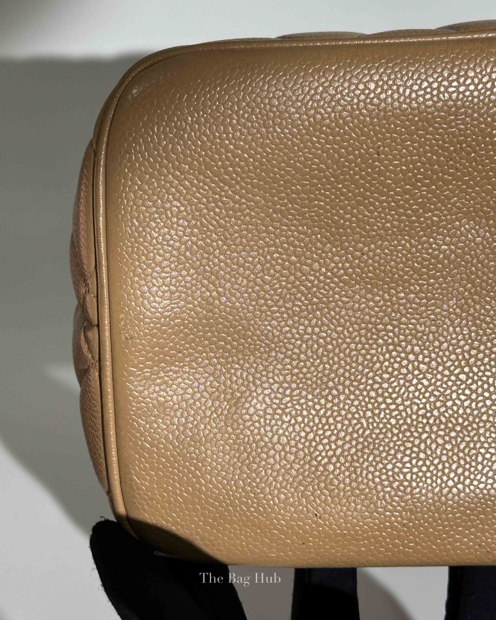 Chanel Beige Caviar Quilted Medallion Tote Bag GHW