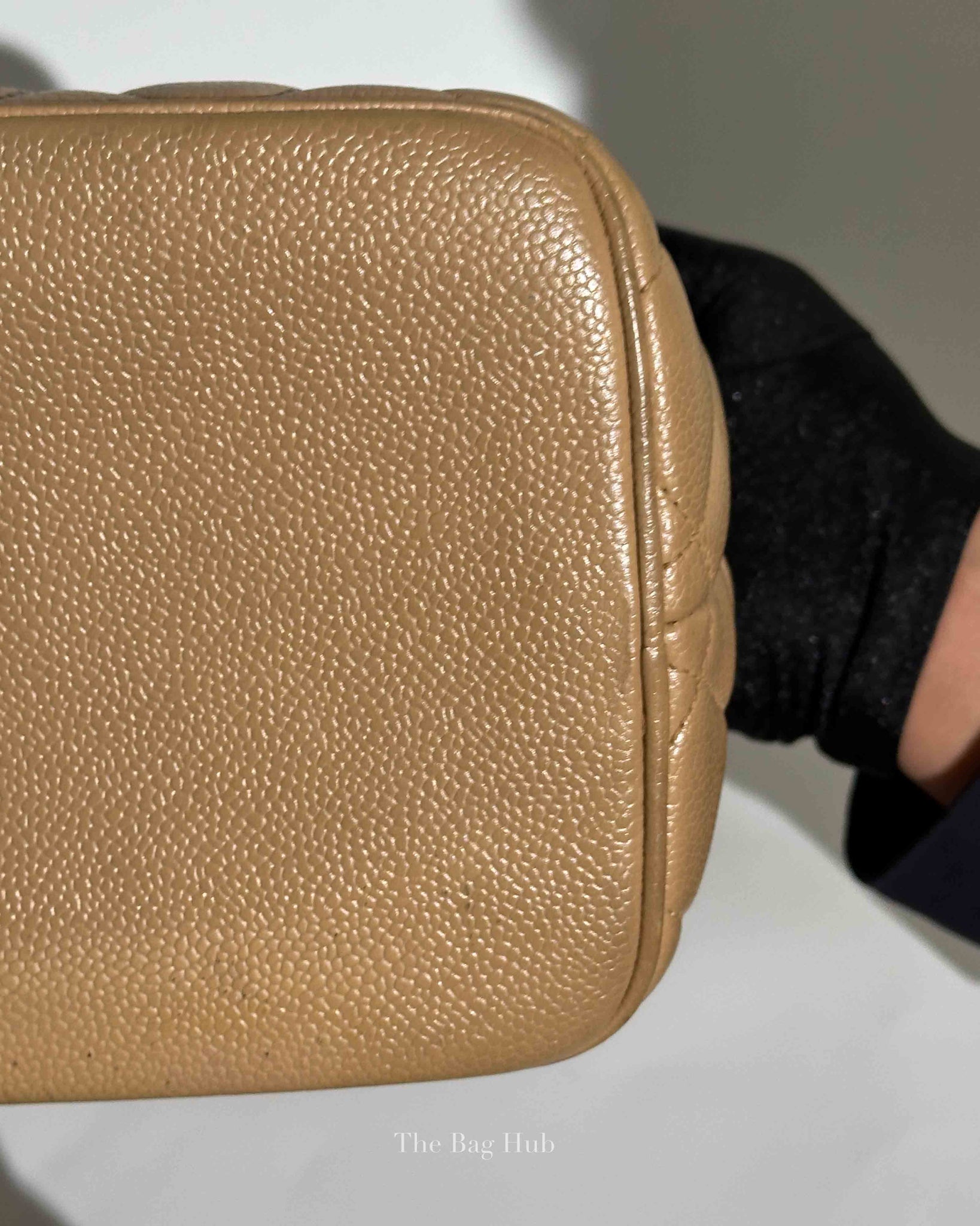 Chanel Beige Caviar Quilted Medallion Tote Bag GHW