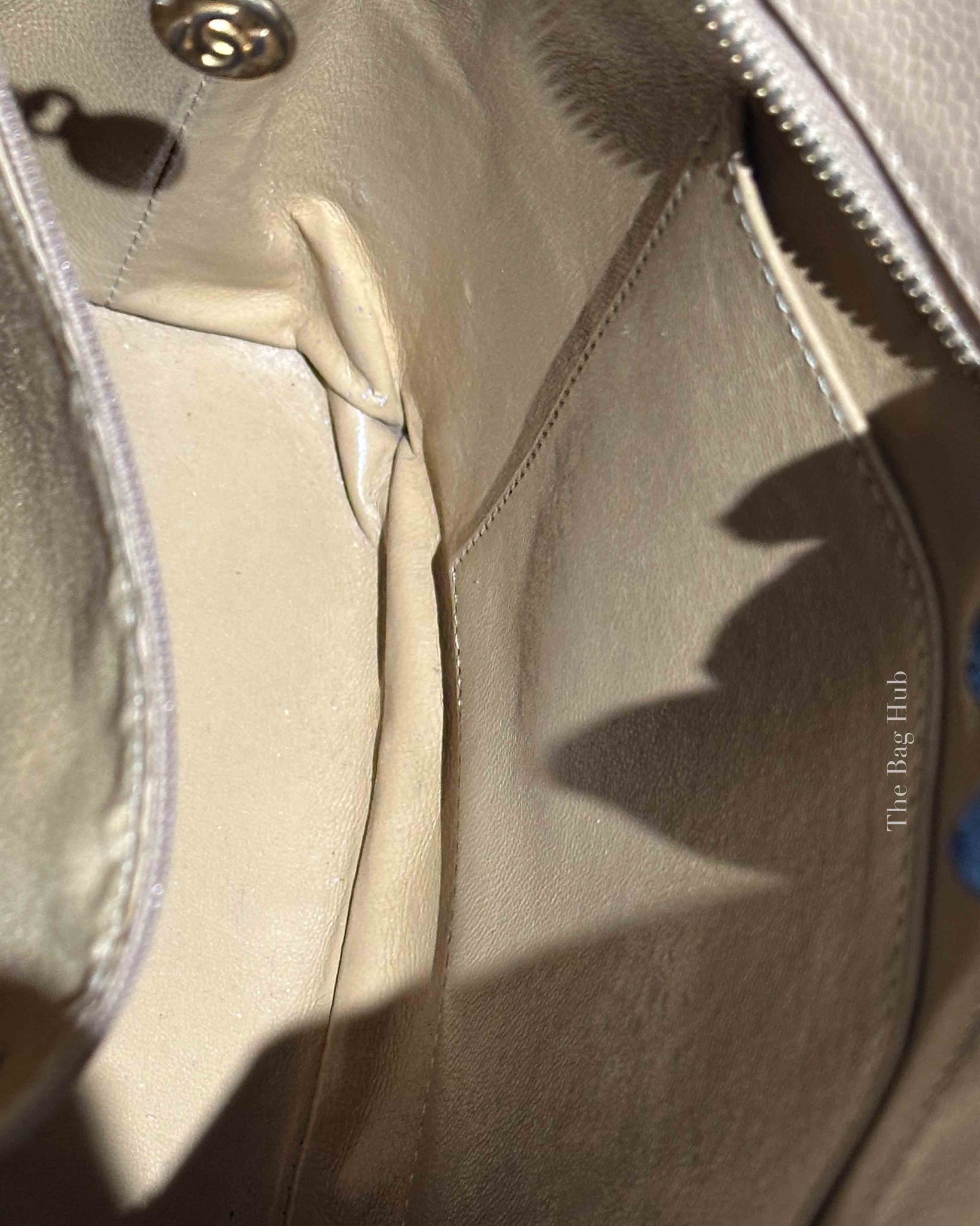 Chanel Beige Caviar Quilted Medallion Tote Bag GHW