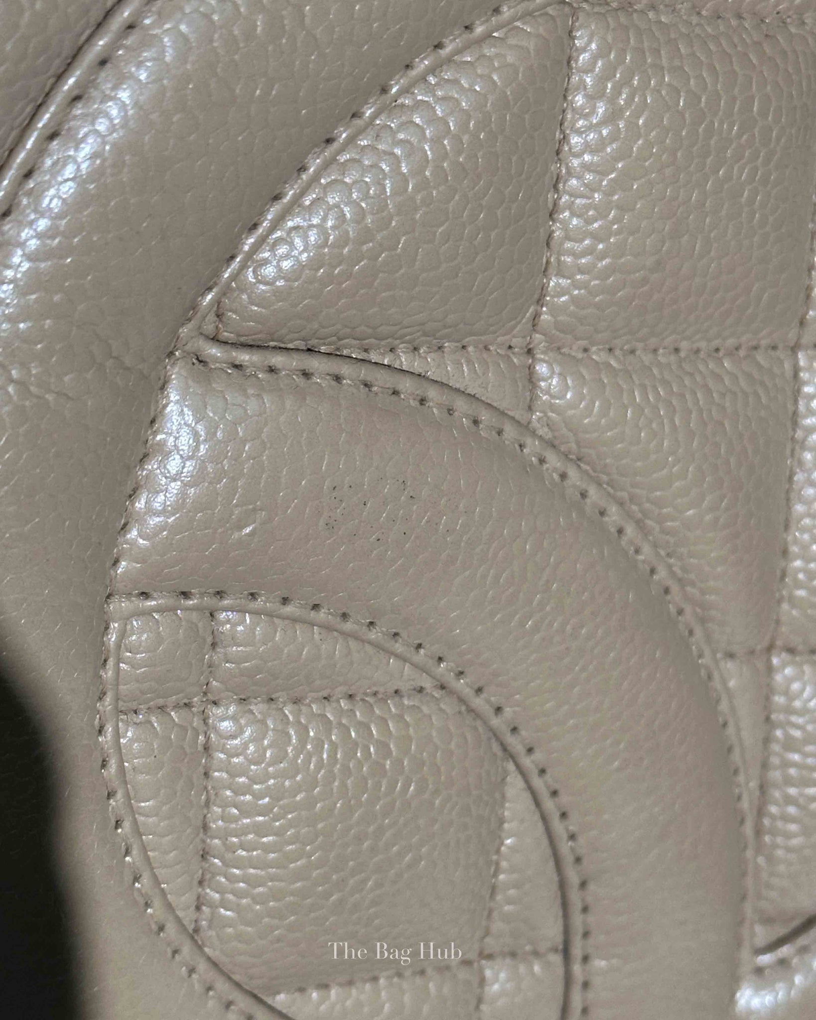 Chanel Beige Caviar Quilted Medallion Tote Bag GHW