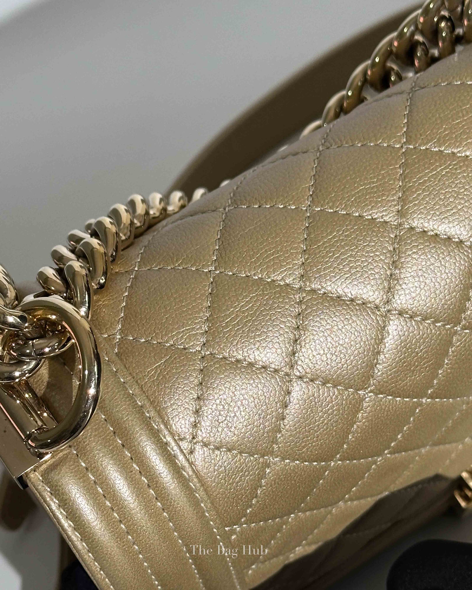 Chanel Golden Caviar Quilted Medium Le Boy Bag GHW