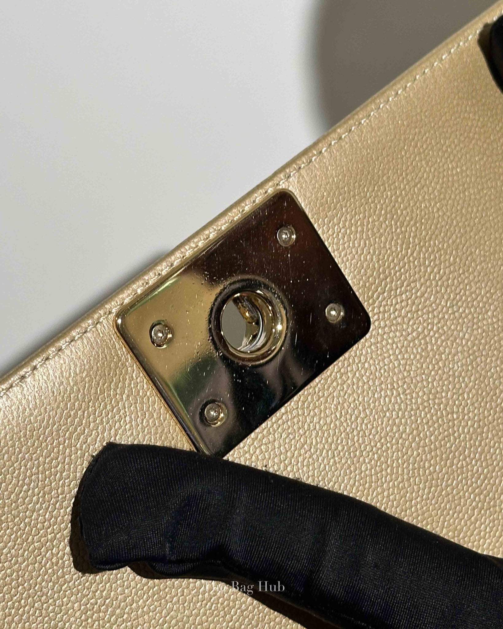 Chanel Golden Caviar Quilted Medium Le Boy Bag GHW