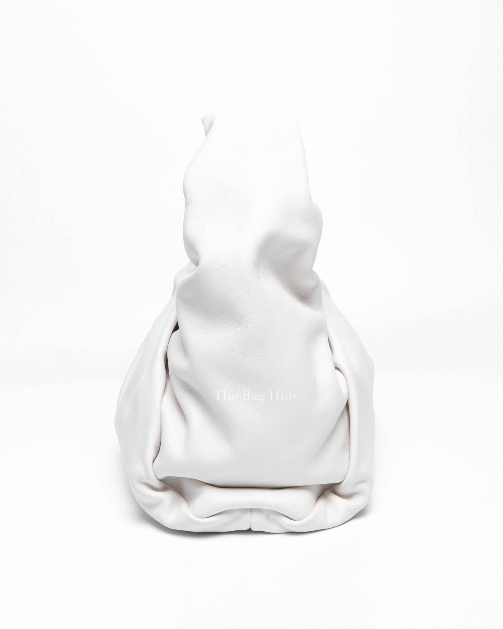 Bottega Veneta White Calfskin Leather The Pouch Shoulder Bag
