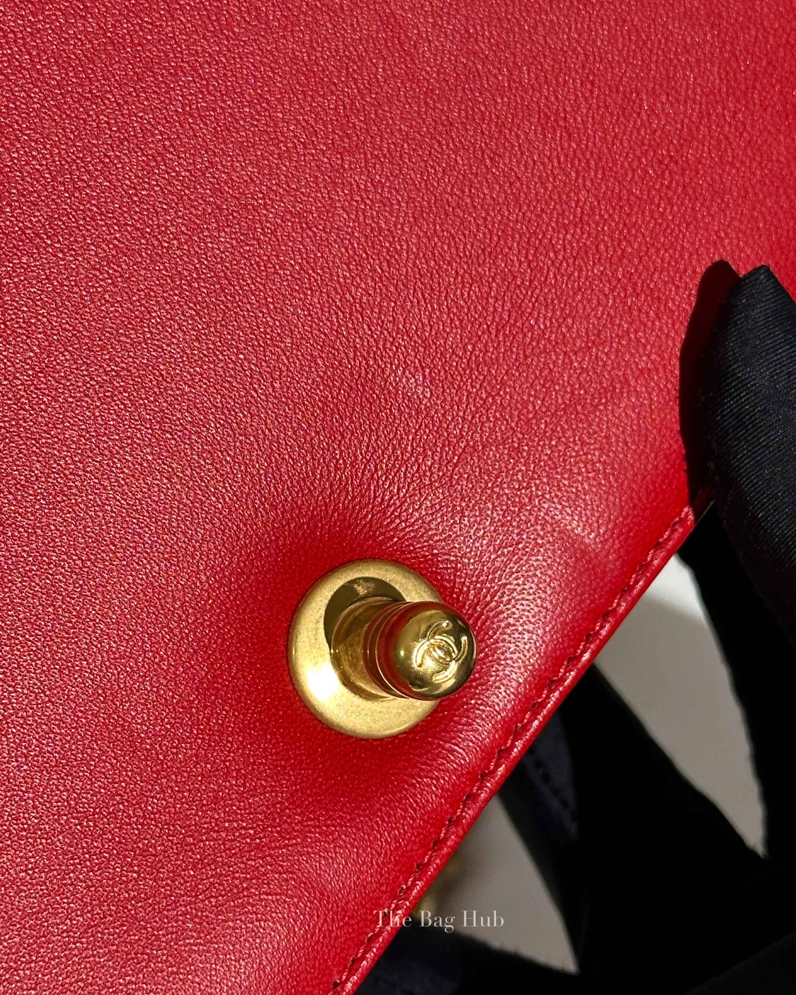 Chanel Red Calfskin Quilted Medium Le Boy Bag GHW