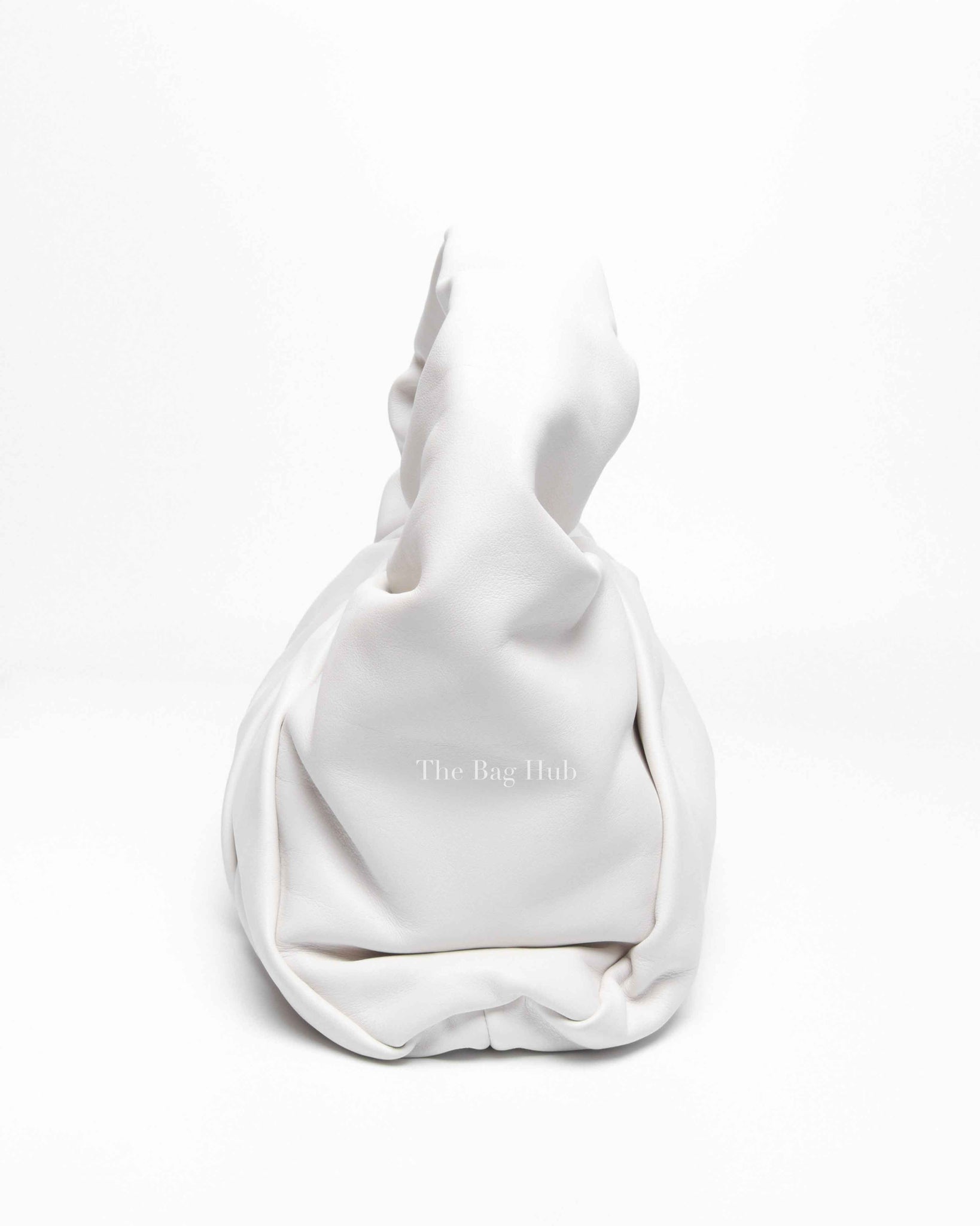 Bottega Veneta White Calfskin Leather The Pouch Shoulder Bag