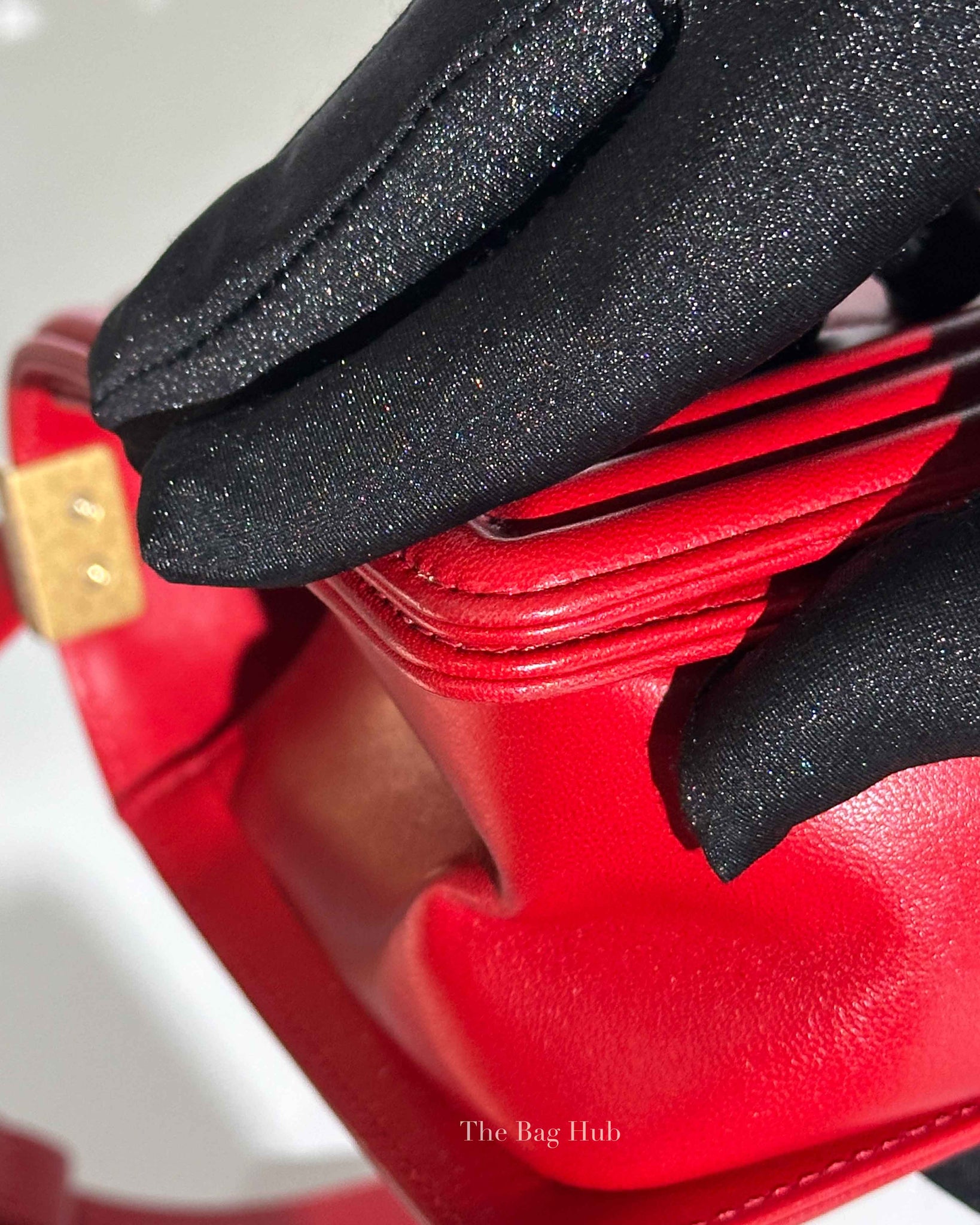 Chanel Red Calfskin Quilted Medium Le Boy Bag GHW