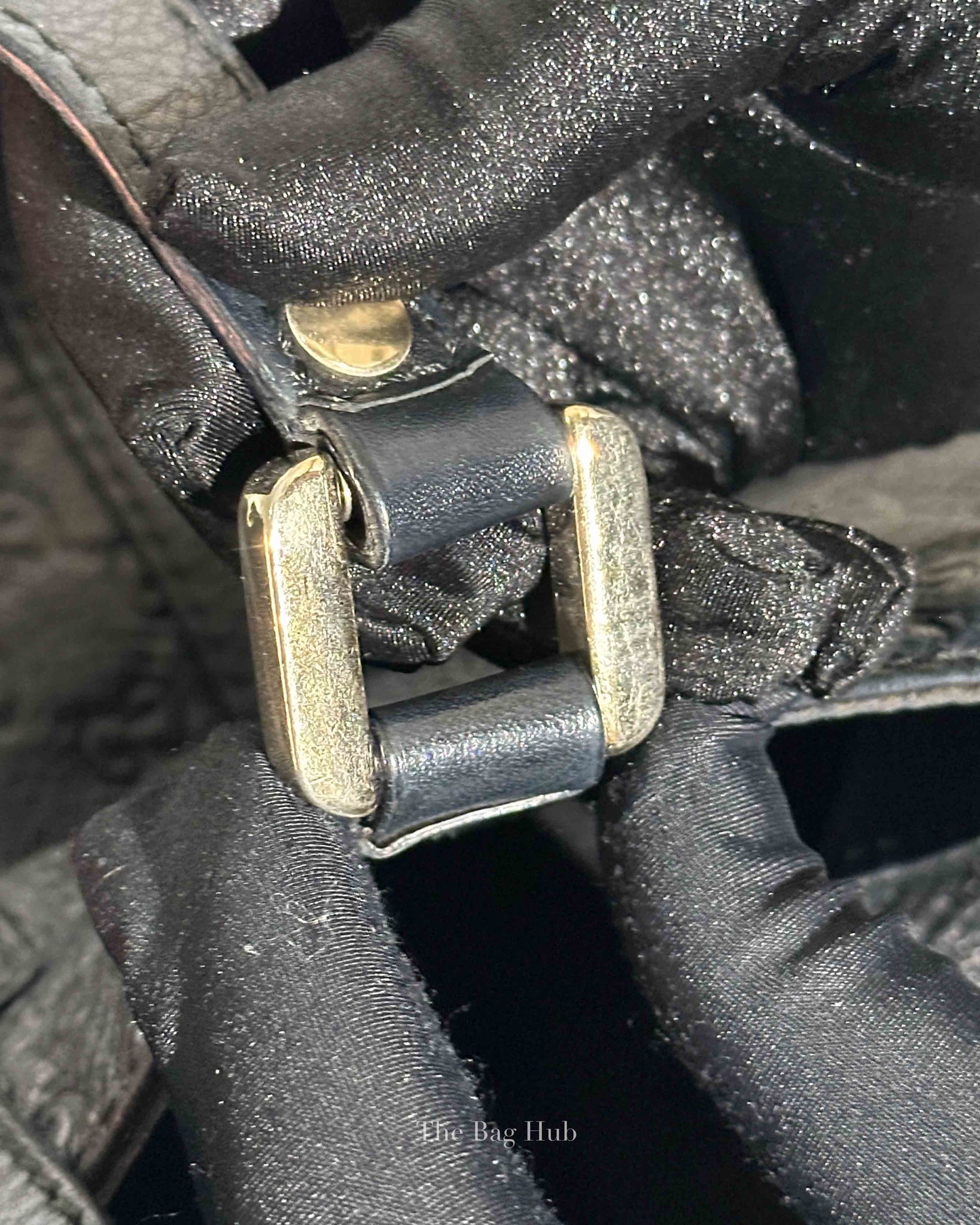 Gucci Black Guccissima New Ladies Web Tote Bag