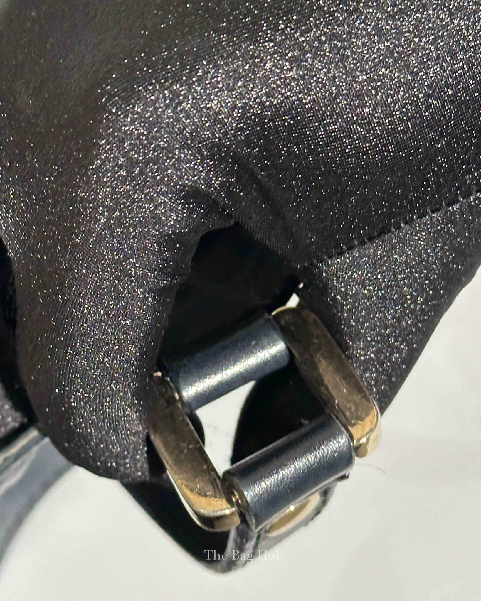 Gucci Black Guccissima New Ladies Web Tote Bag