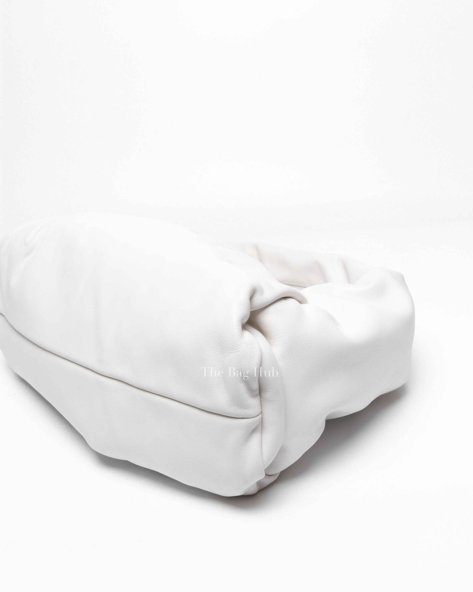 Bottega Veneta White Calfskin Leather The Pouch Shoulder Bag