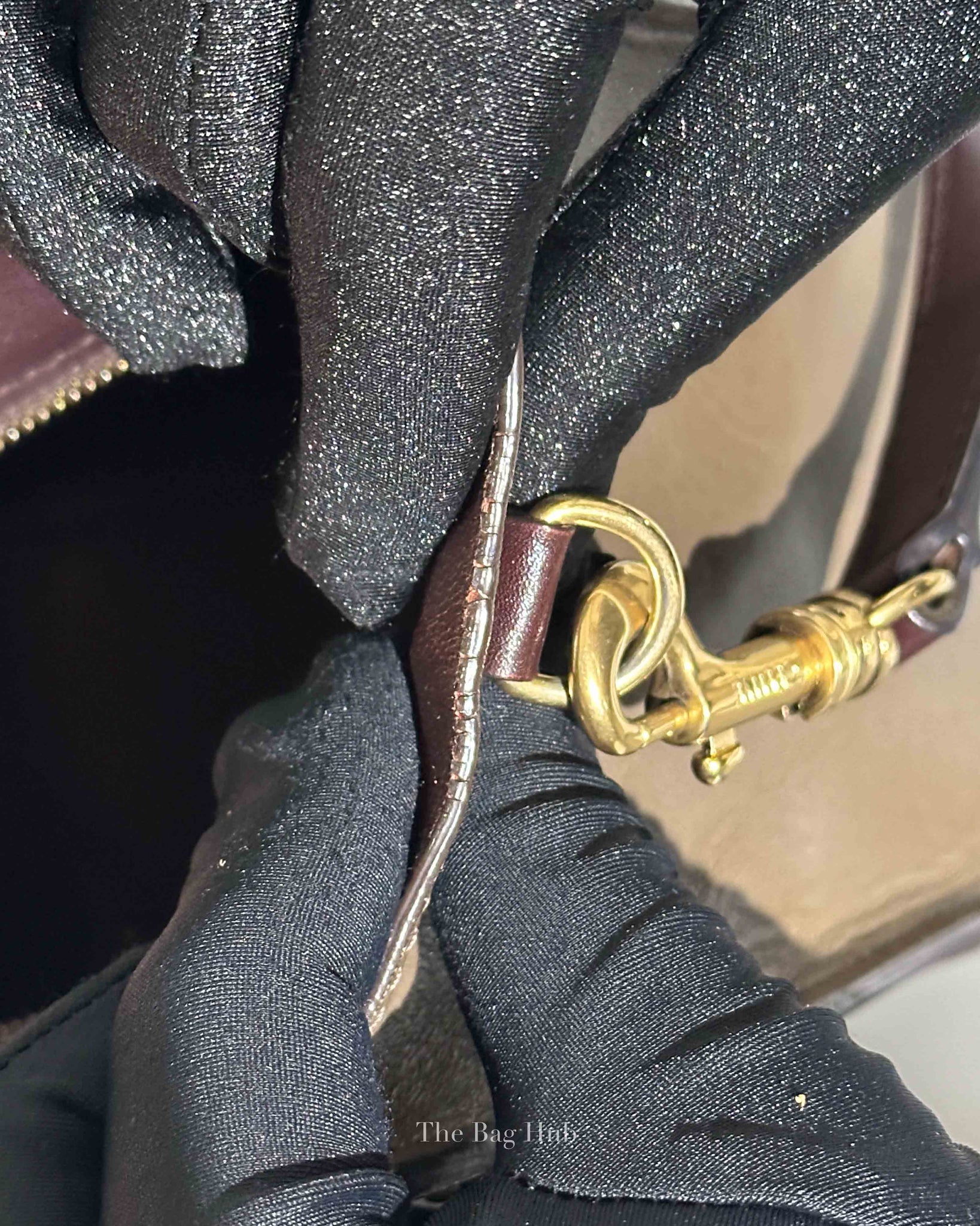 Celine Tricolor Leather Nano Luggage Tote Bag