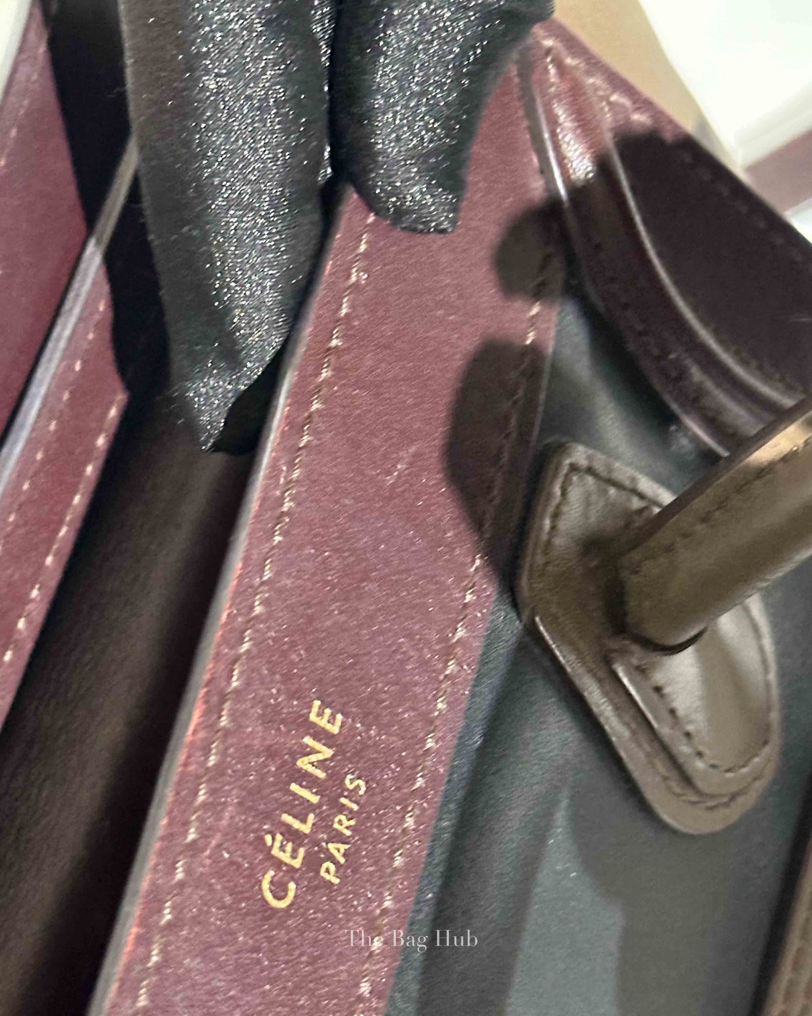 Celine Tricolor Leather Nano Luggage Tote Bag