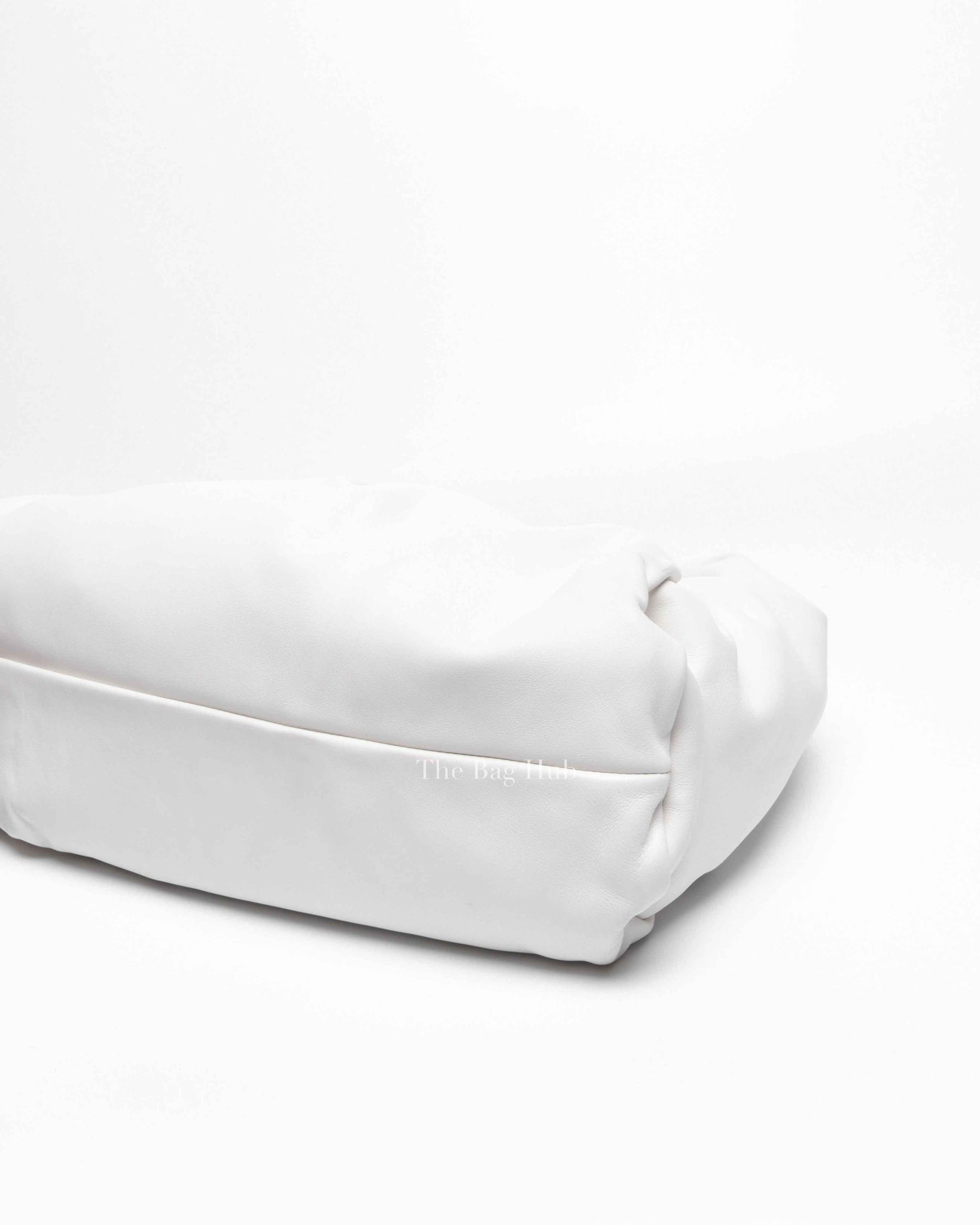 Bottega Veneta White Calfskin Leather The Pouch Shoulder Bag