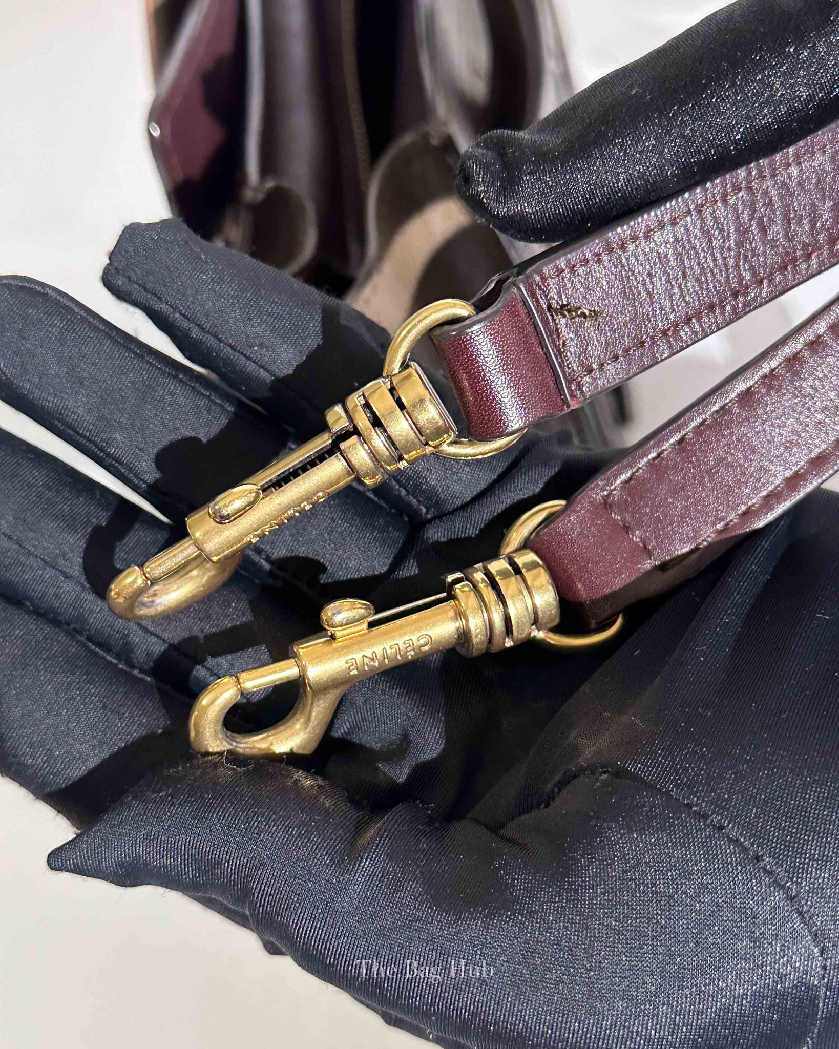 Celine Tricolor Leather Nano Luggage Tote Bag