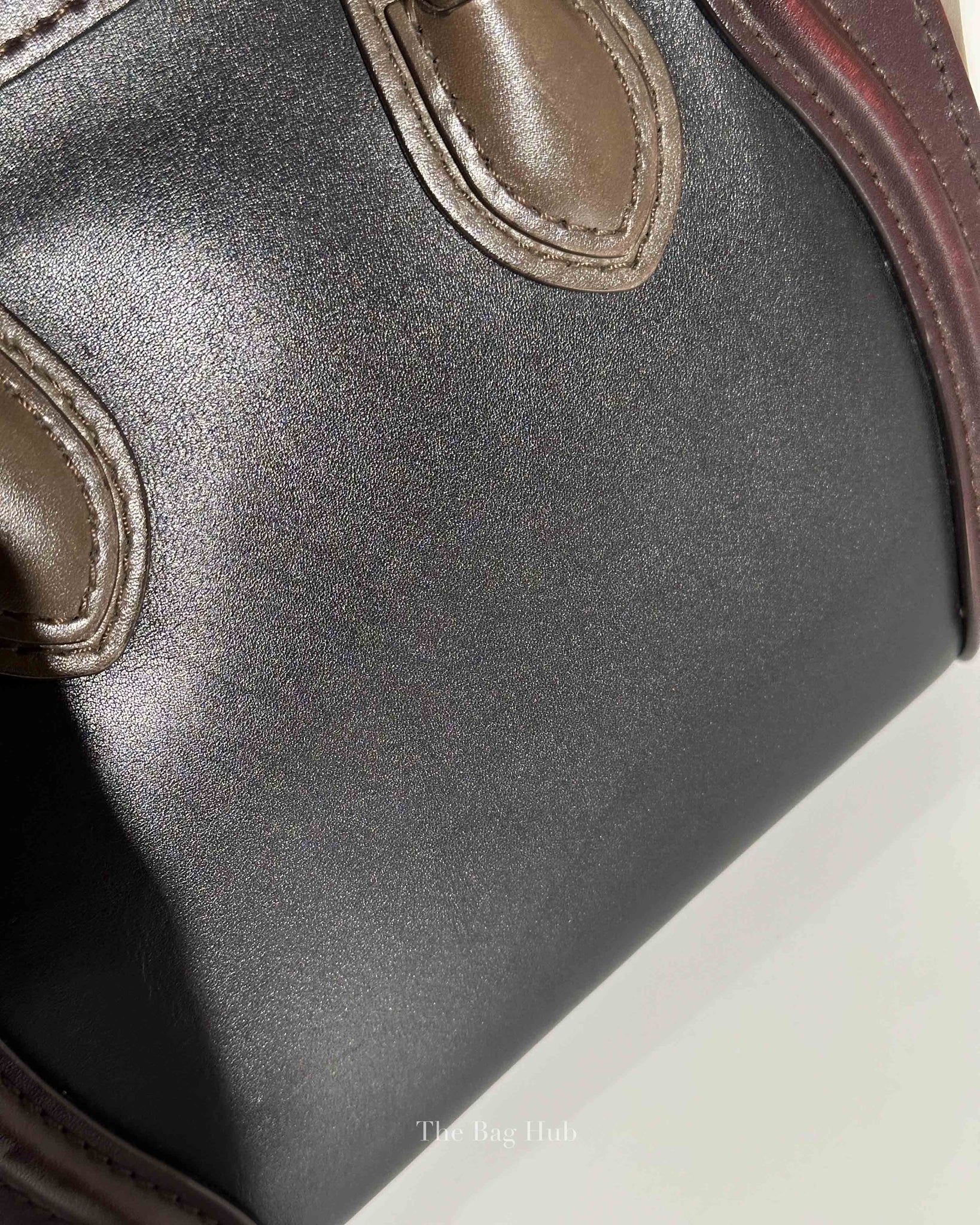 Celine Tricolor Leather Nano Luggage Tote Bag