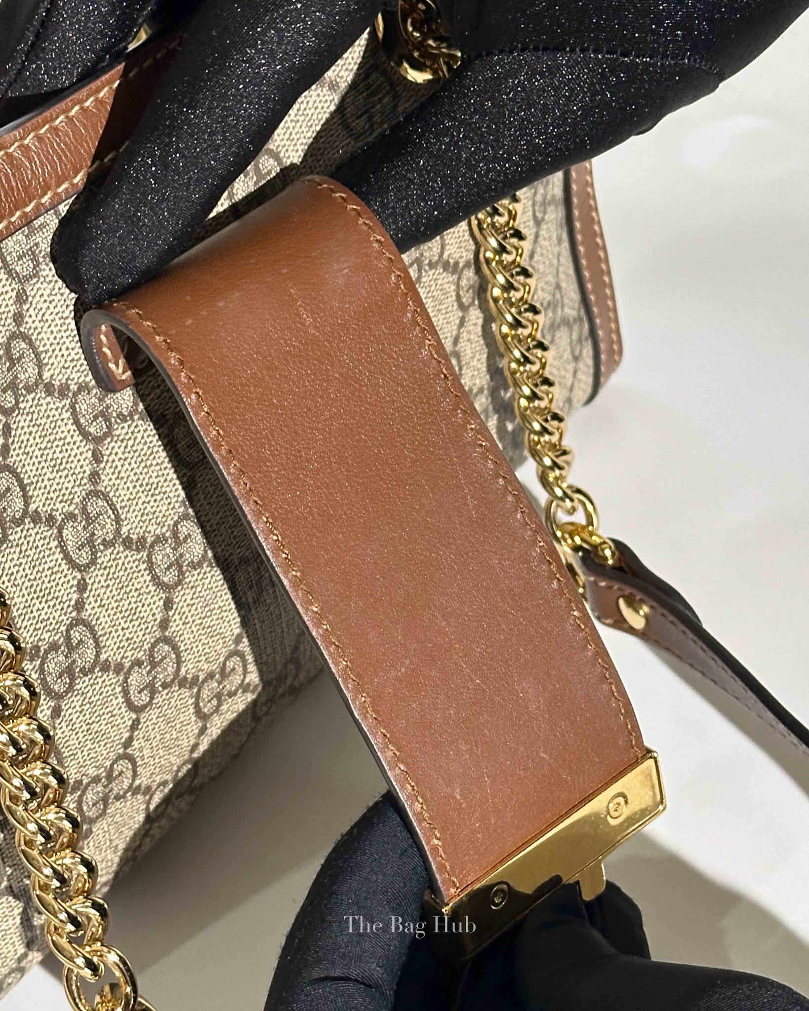 Gucci Beige/Ebony Canvas GG Supreme Padlock Medium Tote Bag