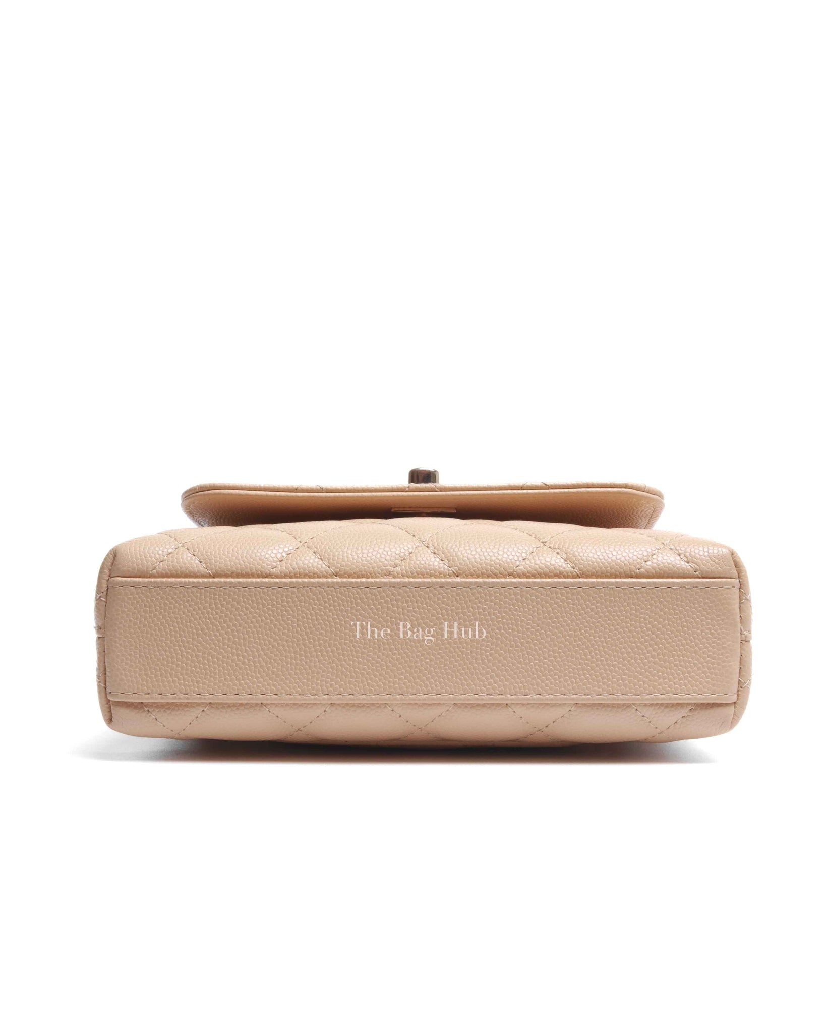 Chanel Beige Caviar Quilted Extra Mini Coco Handle Bag