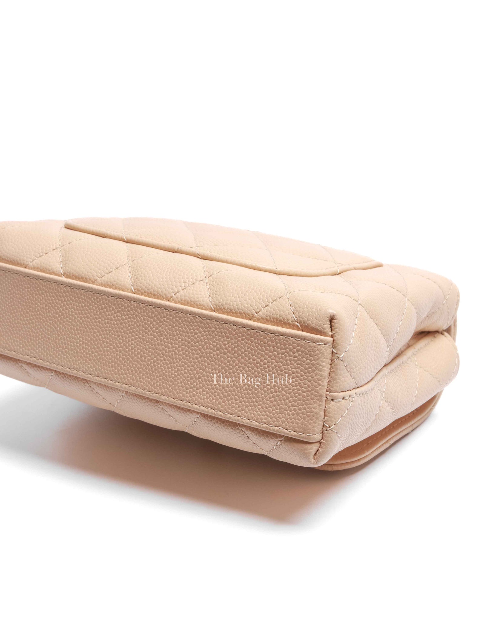 Chanel Beige Caviar Quilted Extra Mini Coco Handle Bag