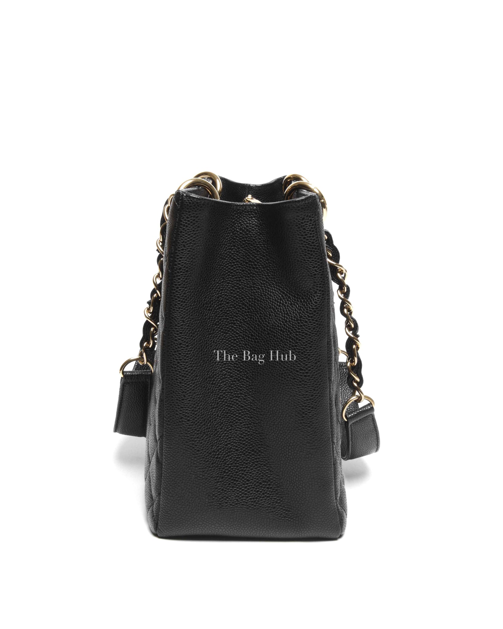 Chanel Black Caviar Quilted Grand Shopping Tote Bag GHW