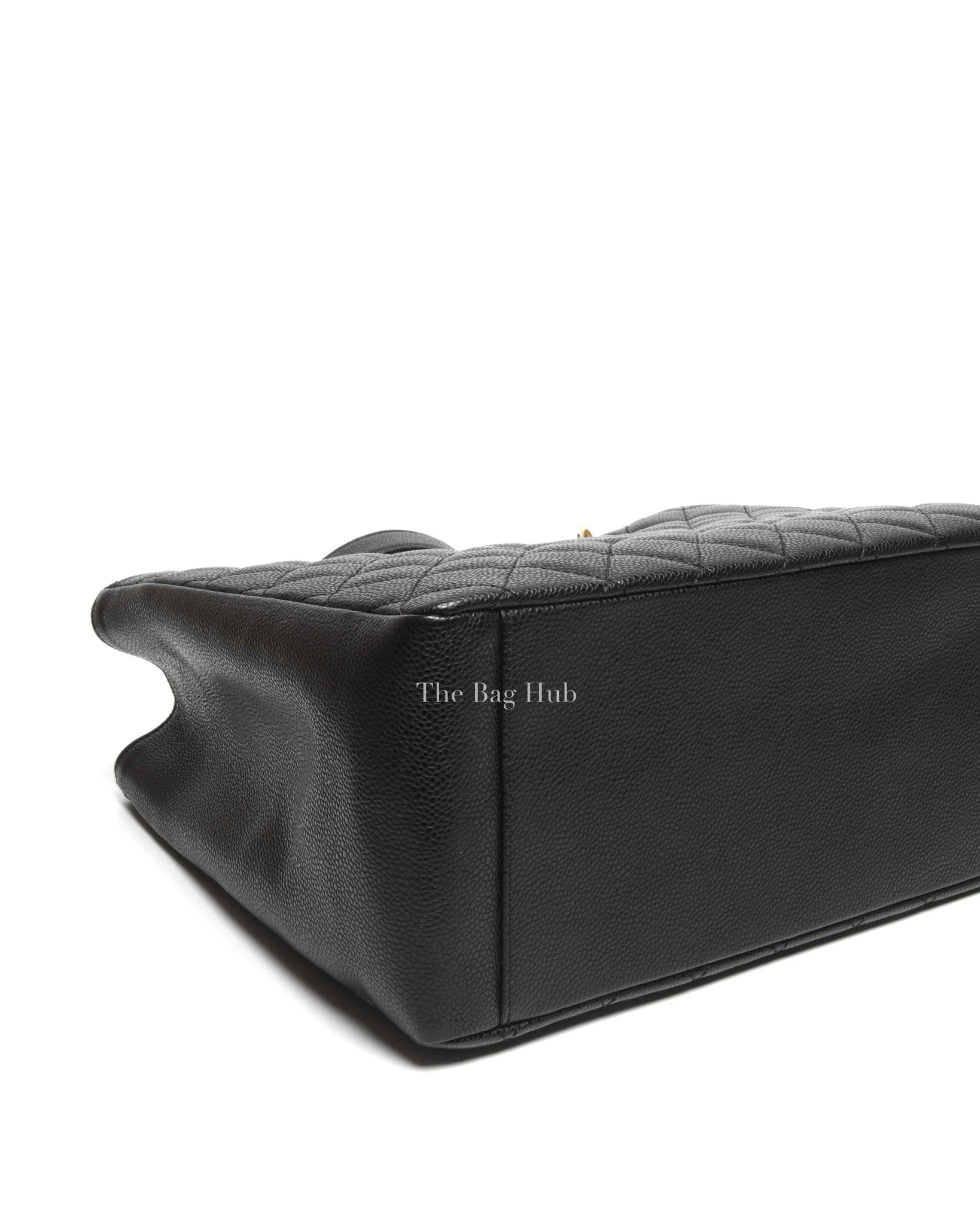 Chanel Black Caviar Quilted Grand Shopping Tote Bag GHW