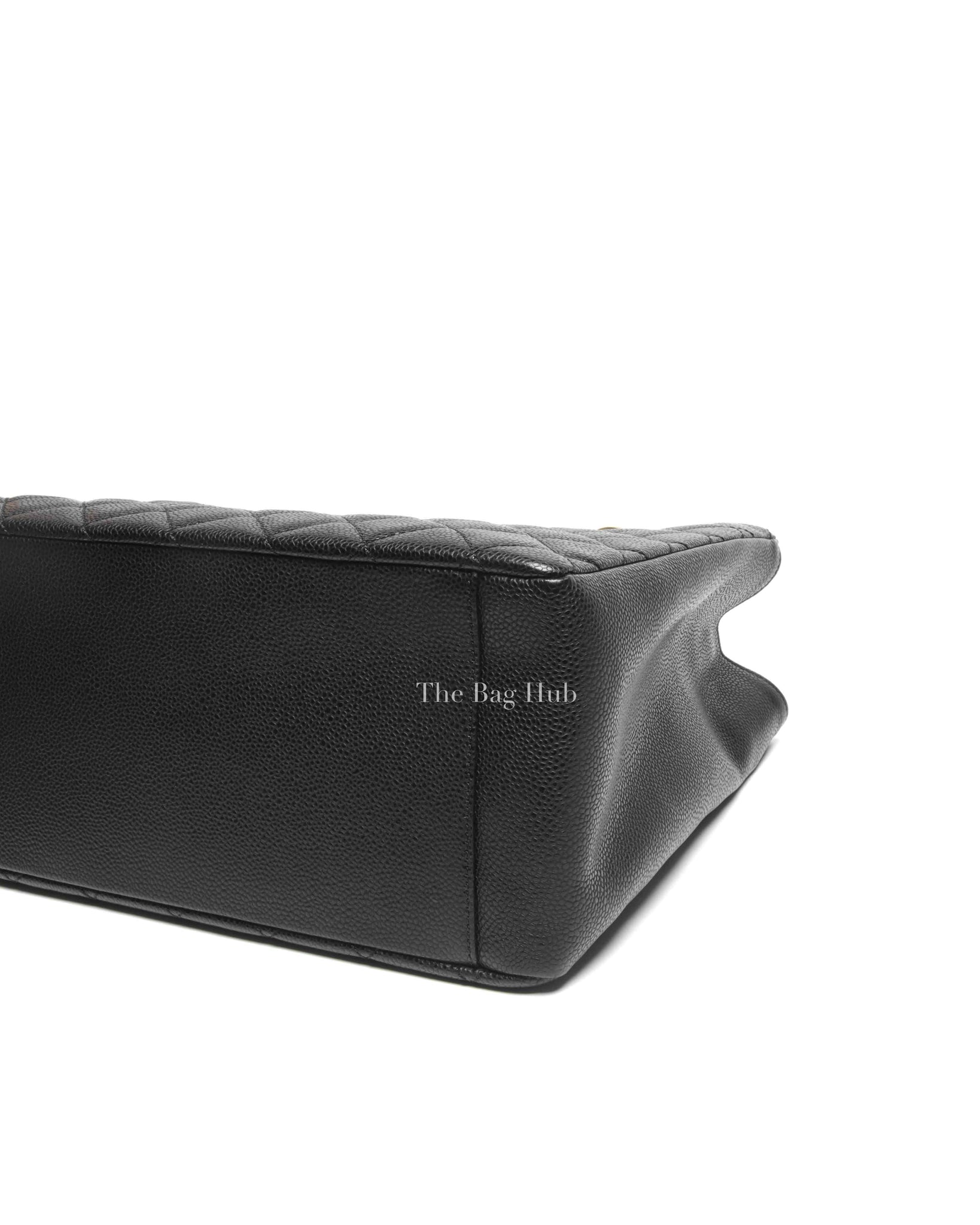 Chanel Black Caviar Quilted Grand Shopping Tote Bag GHW