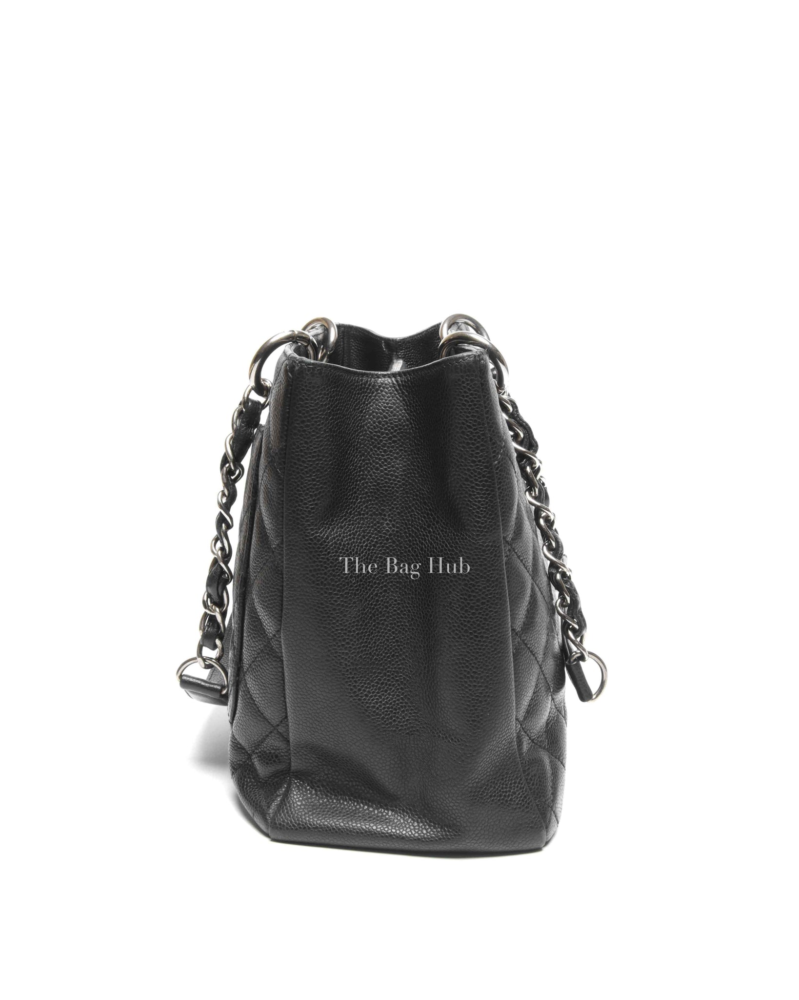 Chanel Black Caviar Quilted Grand Shopping Tote Bag SHW