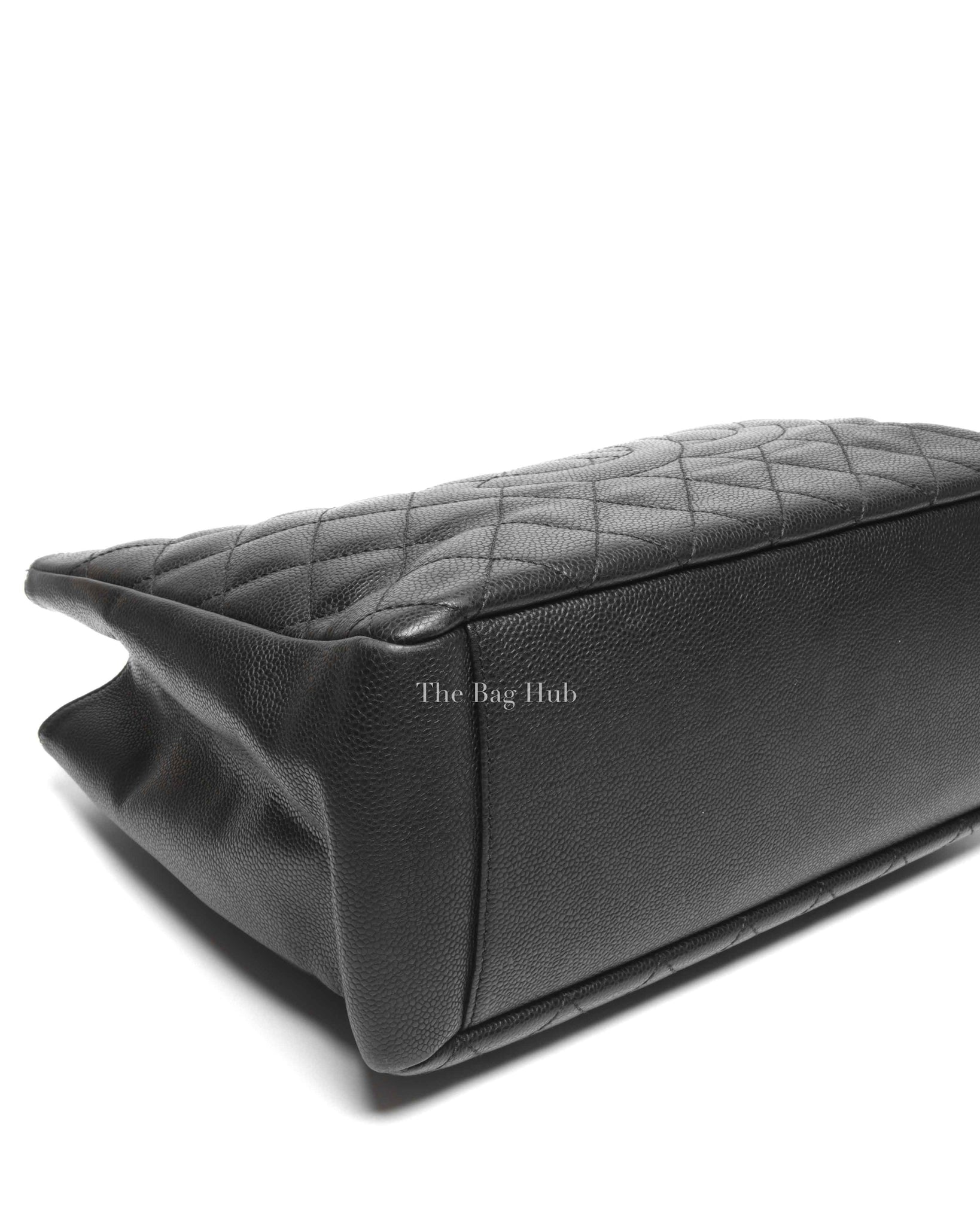 Chanel Black Caviar Quilted Grand Shopping Tote Bag SHW