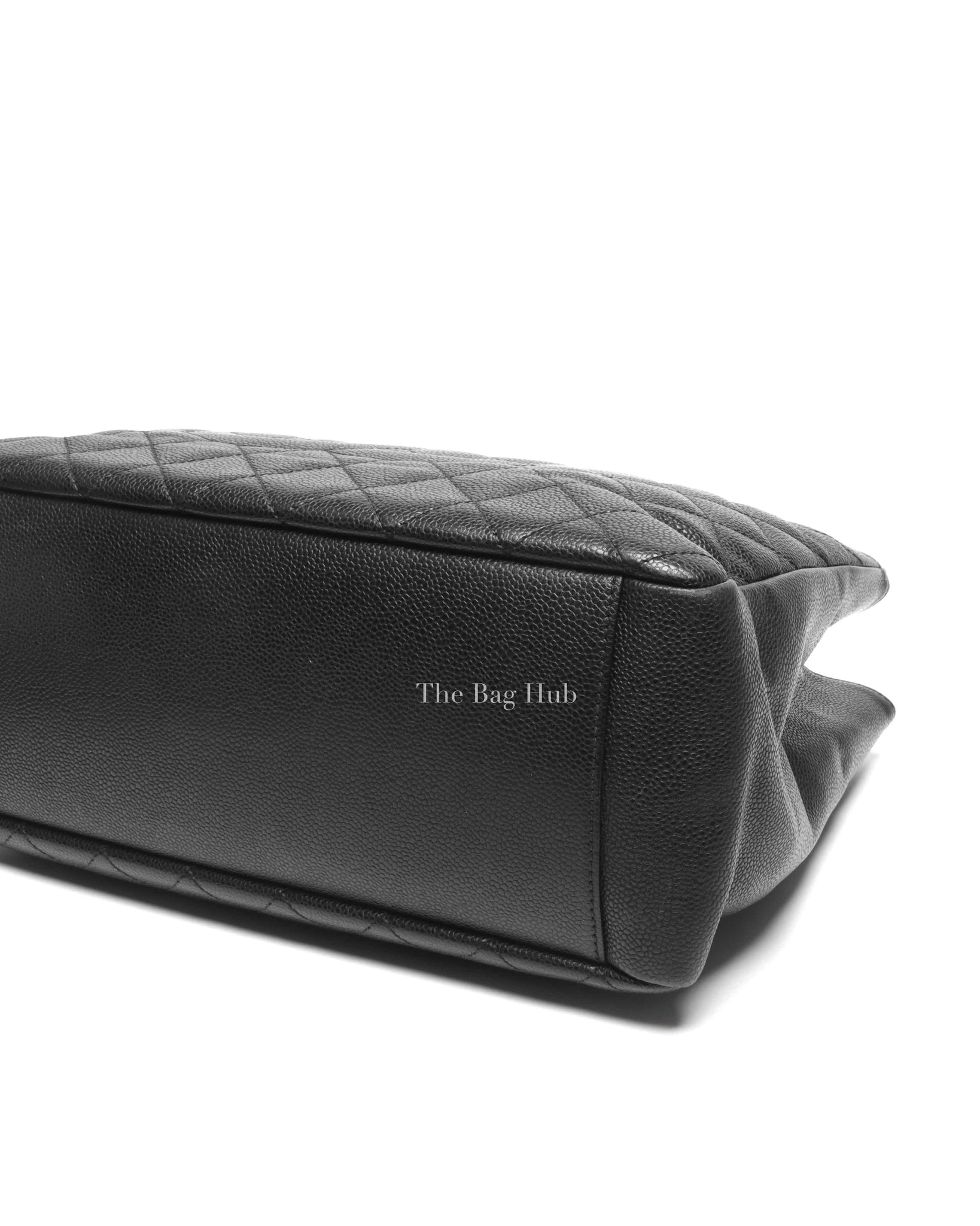 Chanel Black Caviar Quilted Grand Shopping Tote Bag SHW