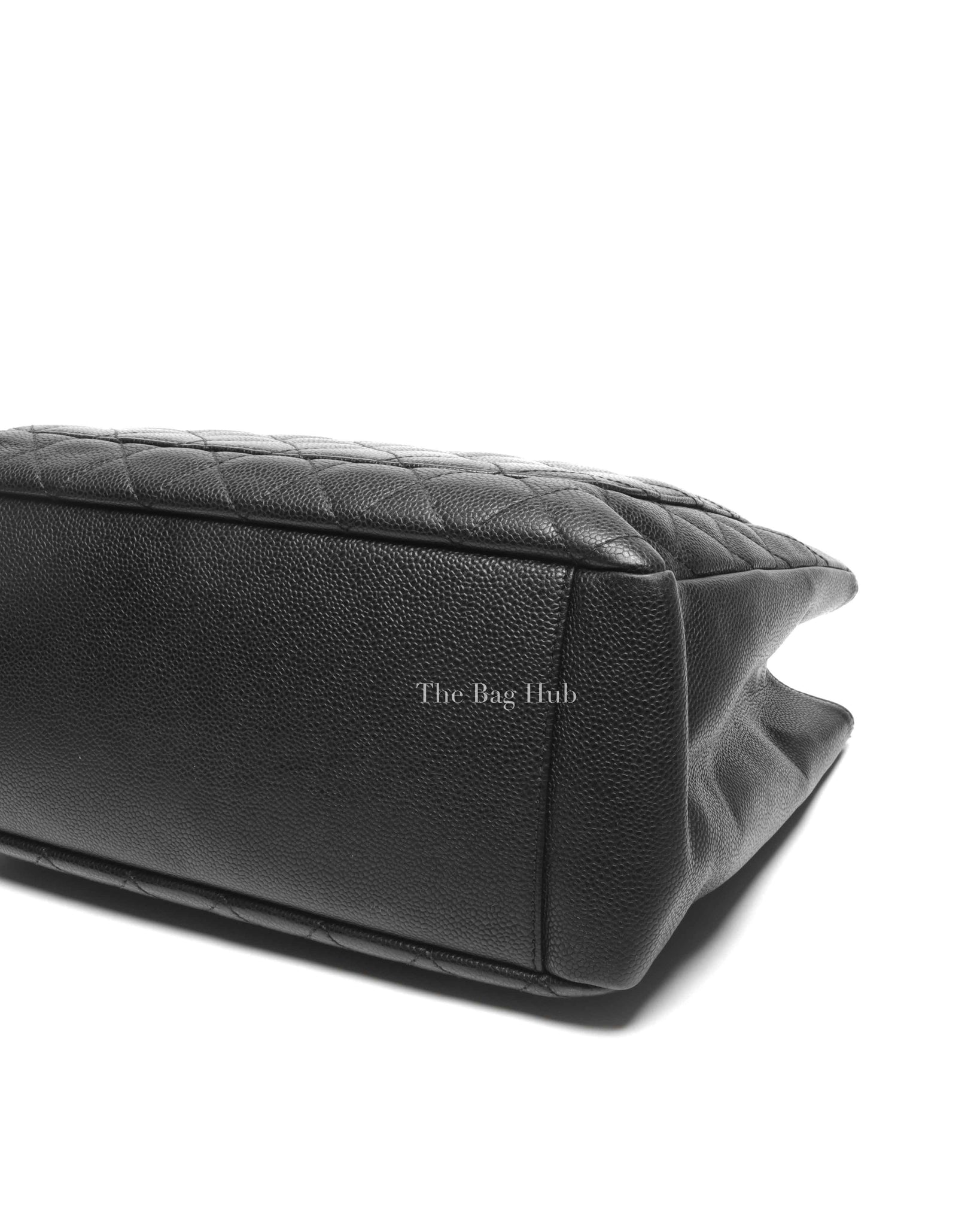 Chanel Black Caviar Quilted Grand Shopping Tote Bag SHW